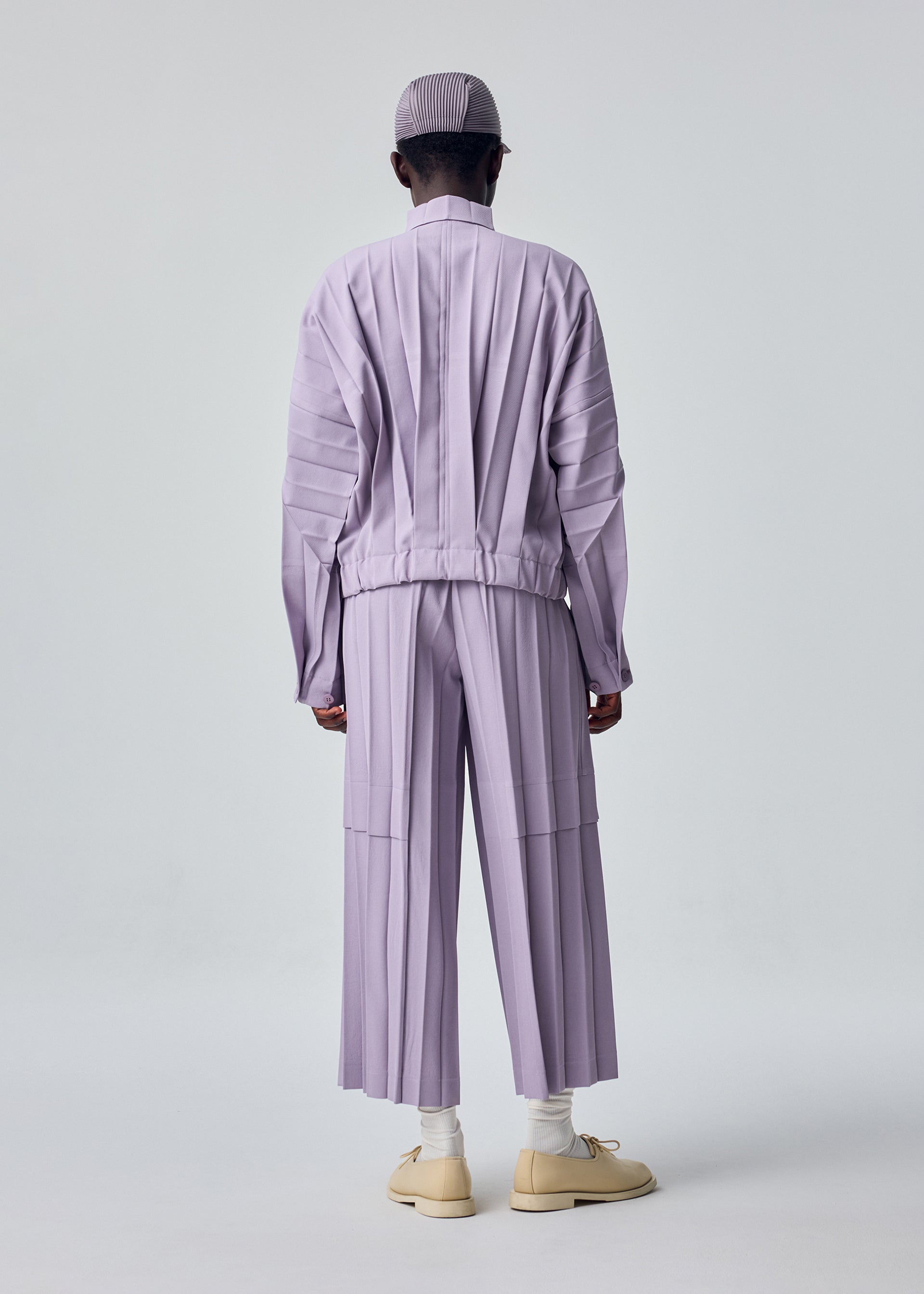Issey Miyake Edge Ensemble kalhoty žluté vel. 2 plisé