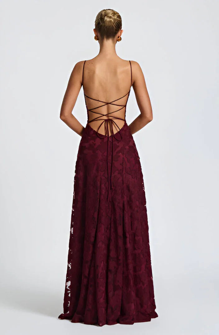 Norielle krajkové dlouhé šaty bustier bílé