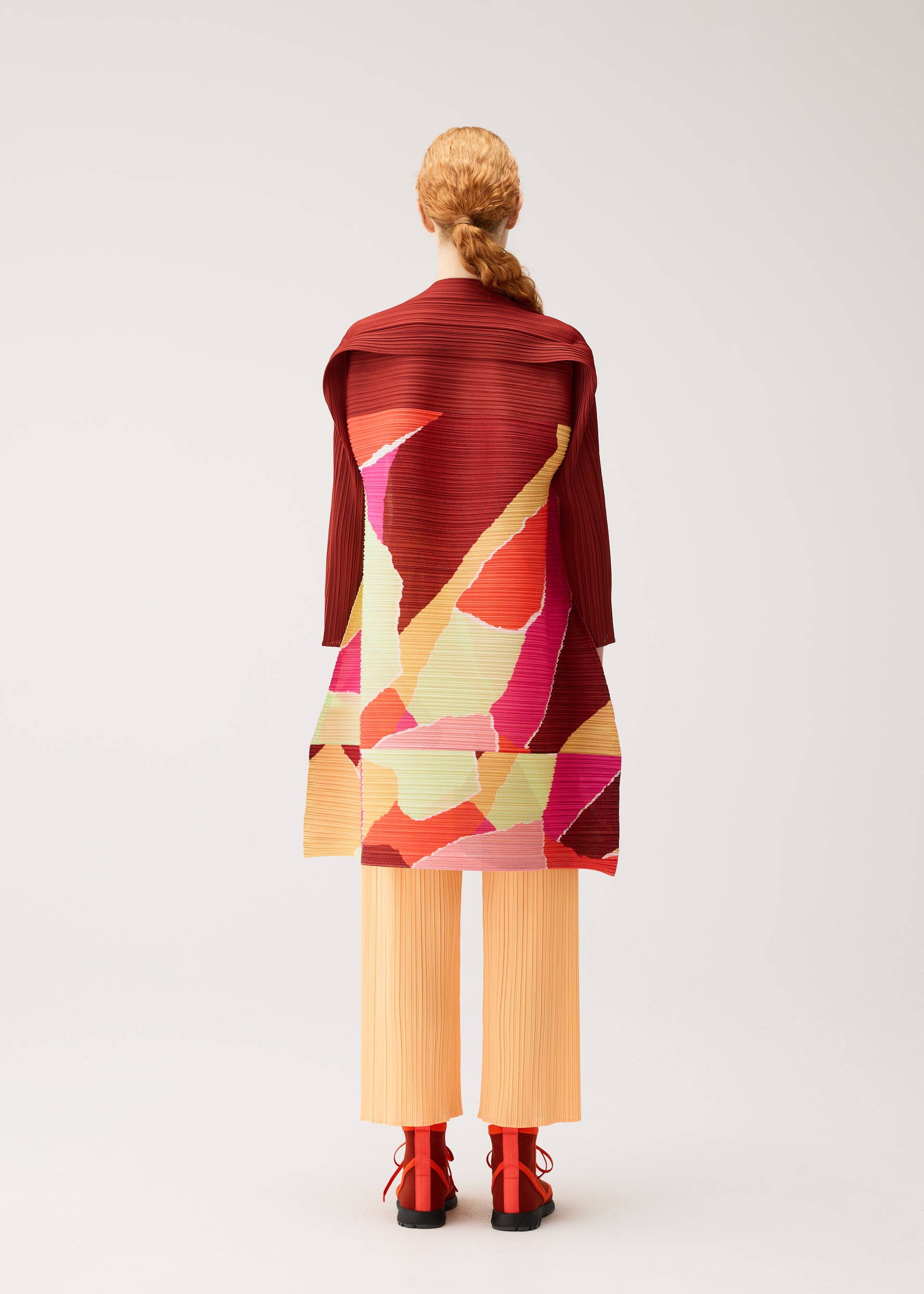 Issey Miyake SURPRISE! tunika oranžová plisovaná