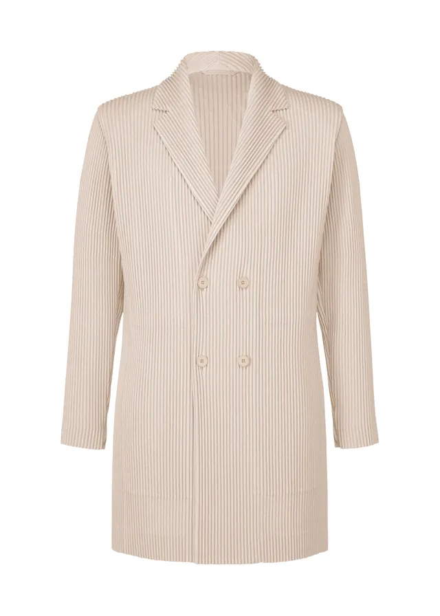 Issey Miyake LINEN LIKE sako béžové vel. 2 lnený vzhled