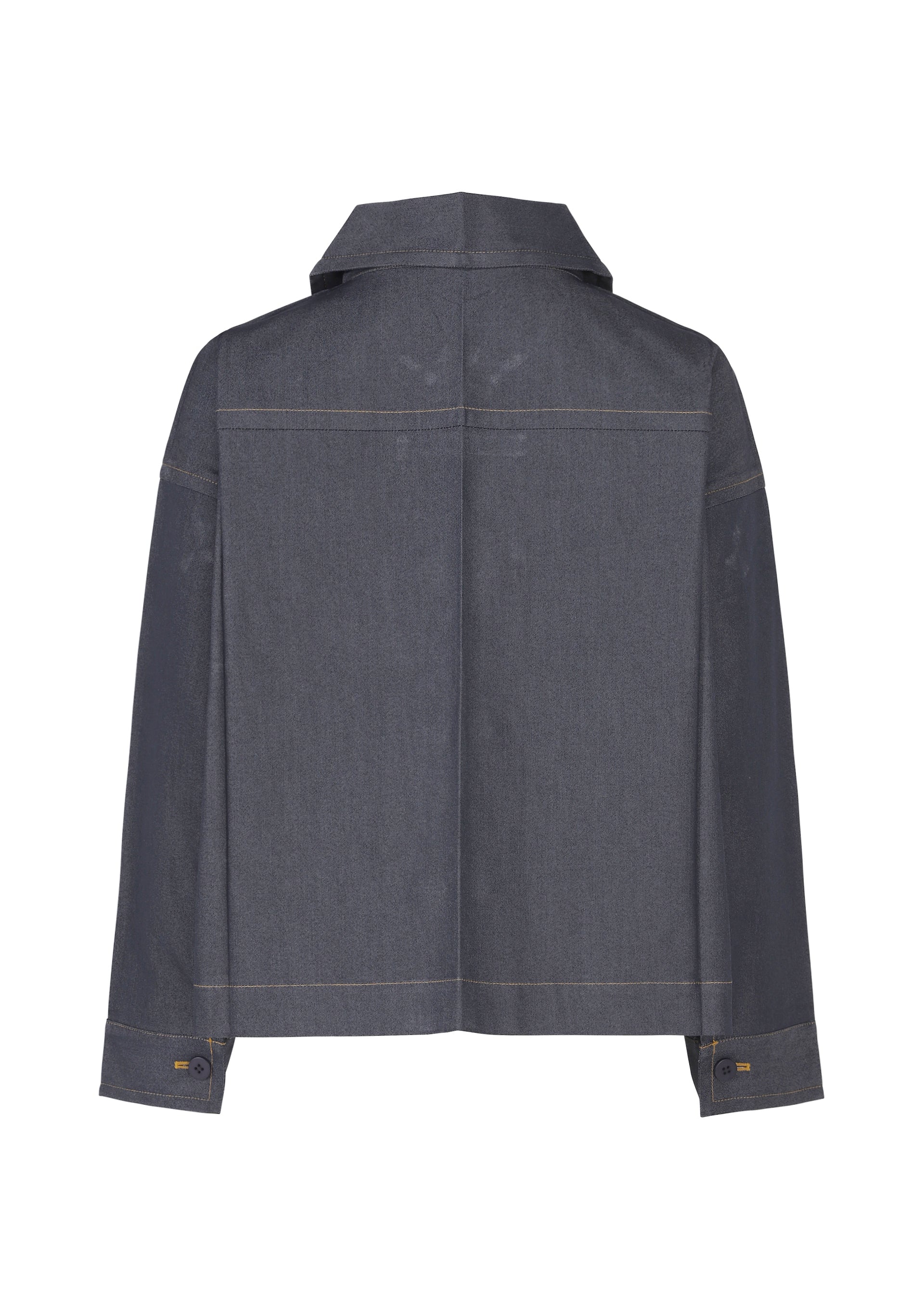 Issey Miyake Flat Denim bunda indigová recyklovaná