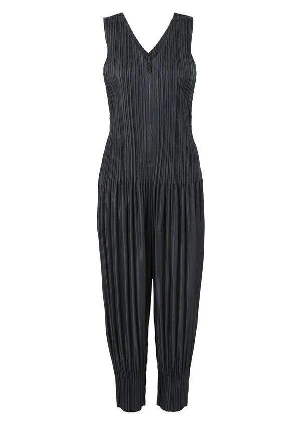 Issey Miyake Fluffy Basics plisovaný overal světle šedá