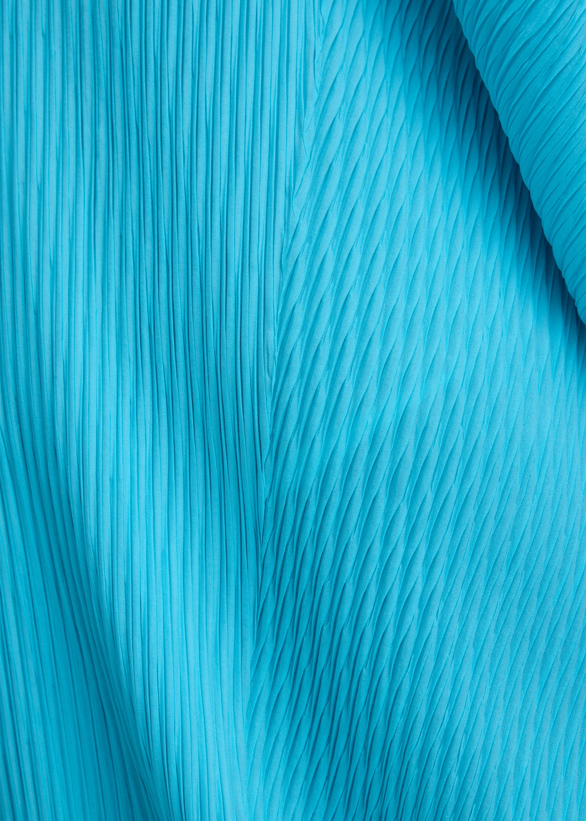 Issey Miyake Leaf Pleats šaty off-white kulatý výstřih