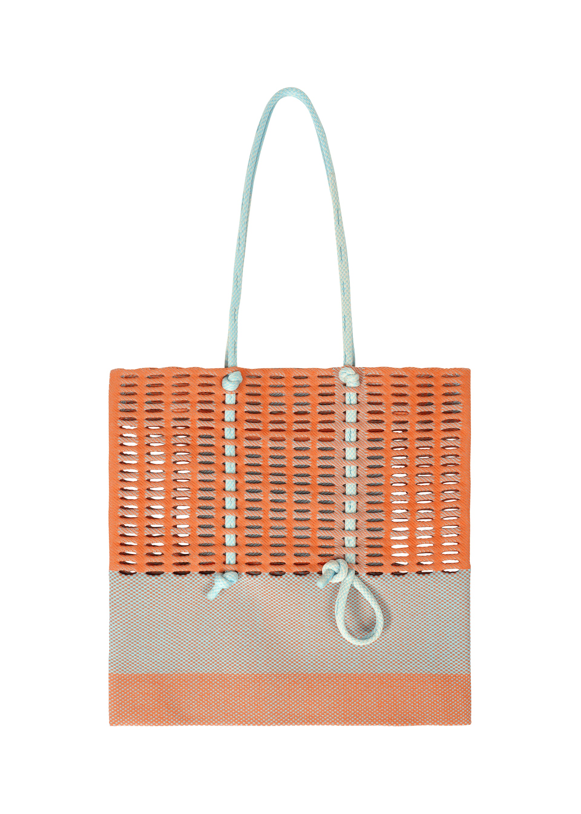 Issey Miyake Mokko Knot tote černohnědá pletená