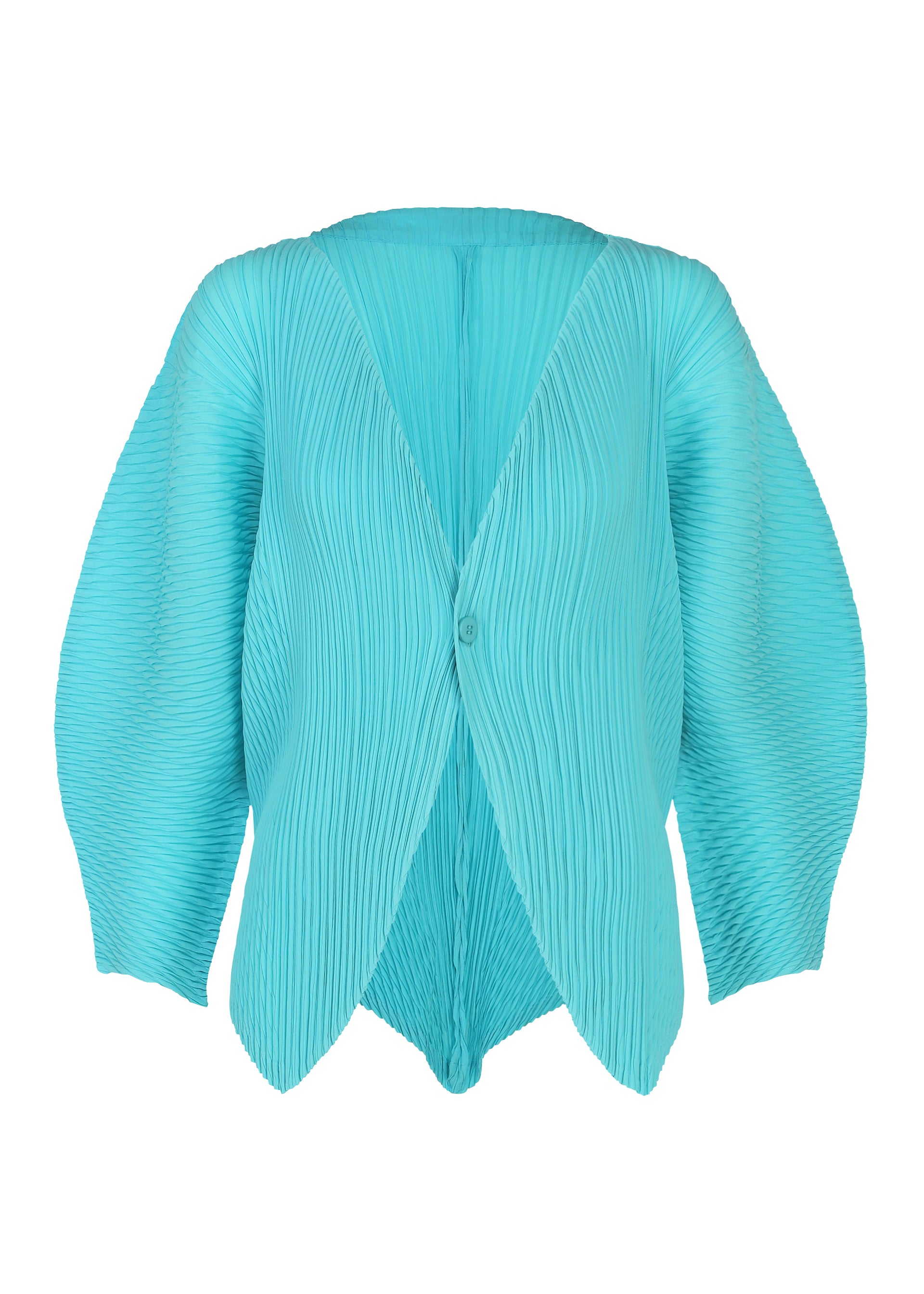 Issey Miyake Leaf Pleats kardigan Off-White listový