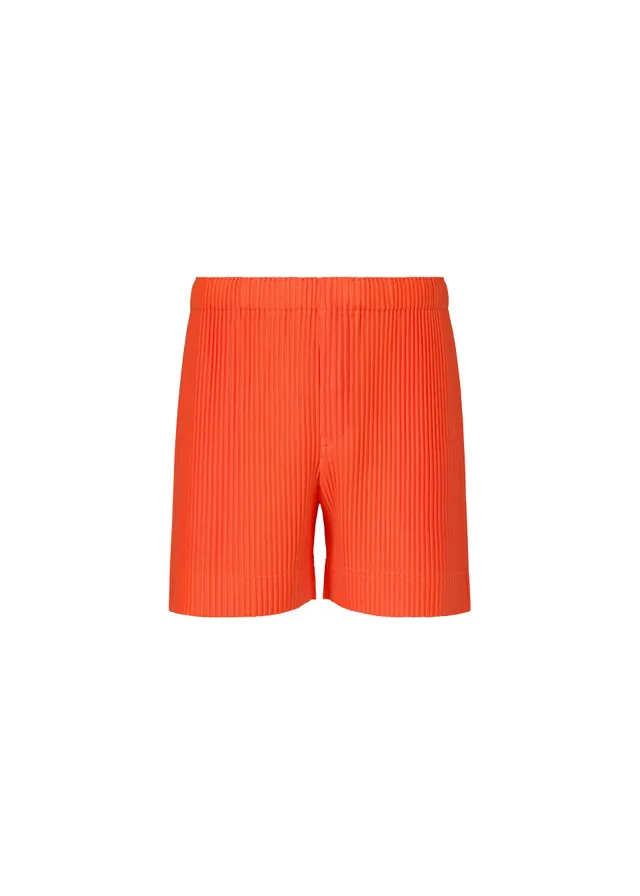 Homme Plissé Issey Miyake Colorful Pleats pánské kraťasy oranžové