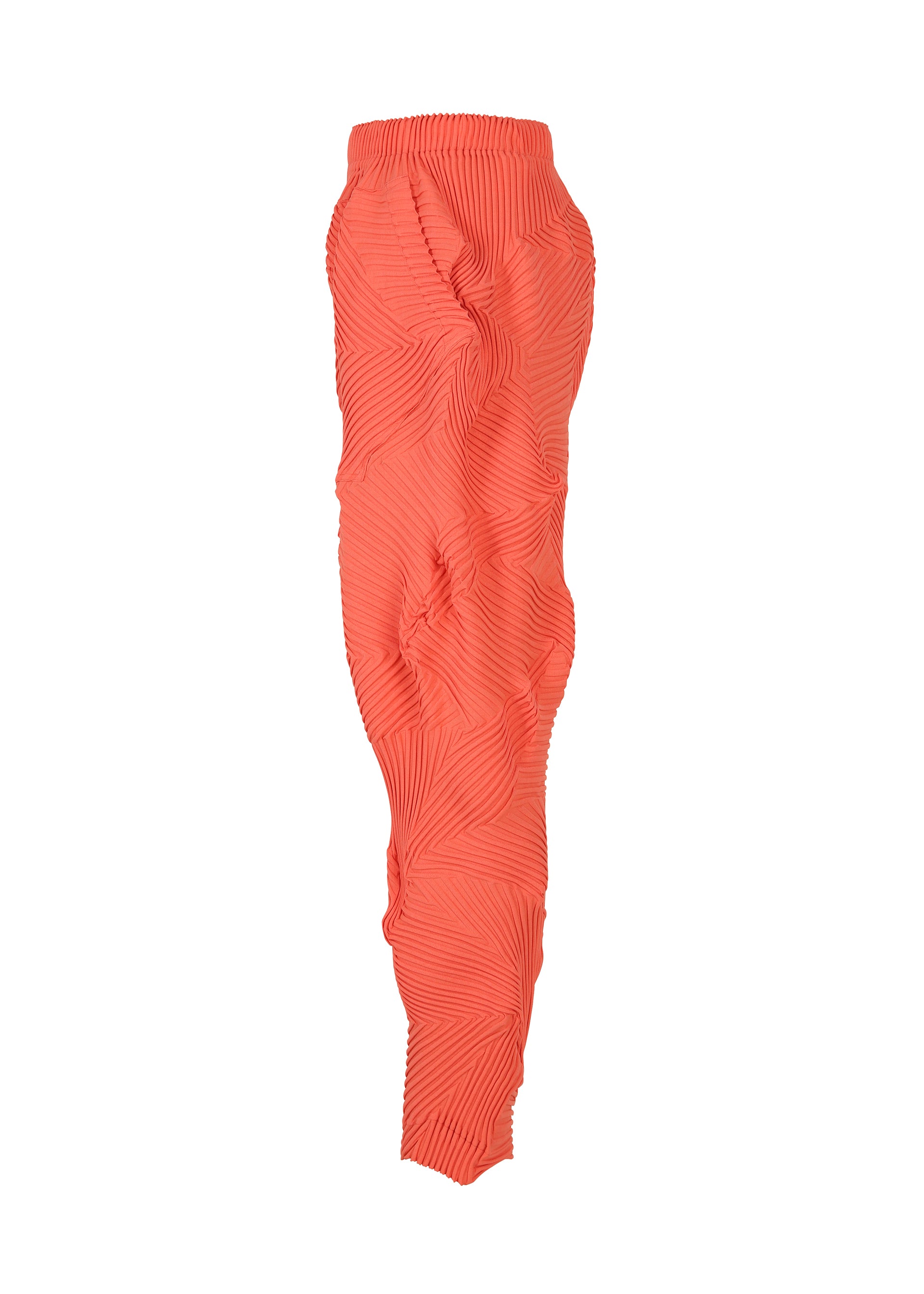 Issey Miyake Type-P 003-1 kalhoty salmon red plisované