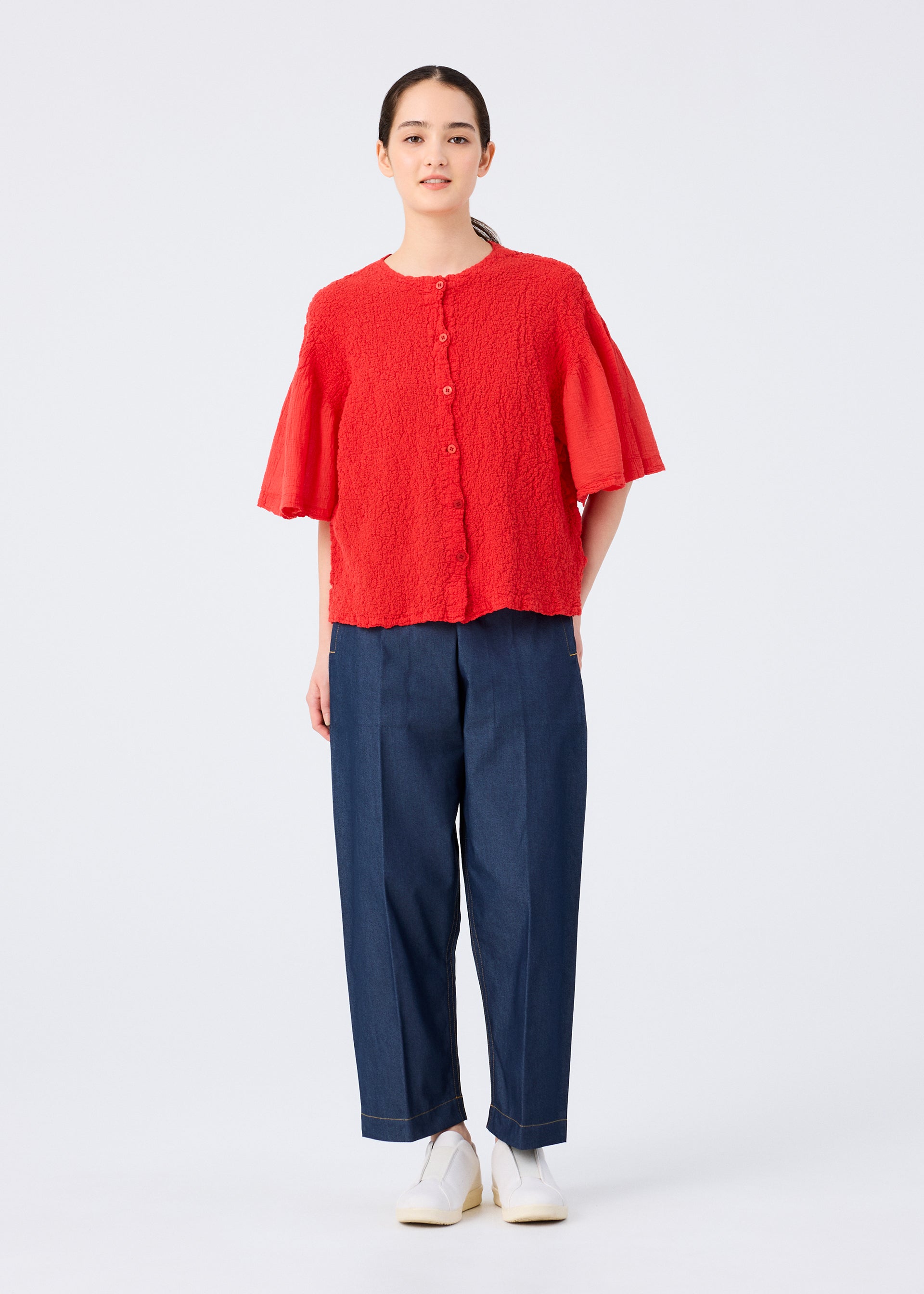 Issey Miyake Sheer Cauliflower kardigan černá