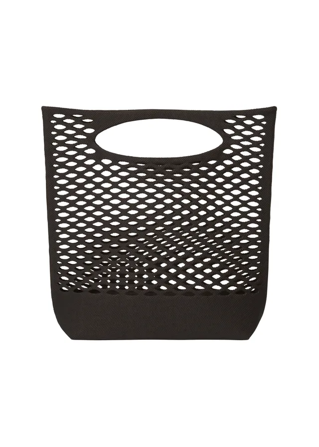 Issey Miyake Mokko Basket tote černá hnědá pletená