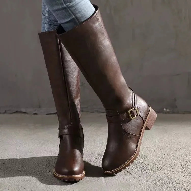 Norielle Bottes Hautes kozačky světle hnědé
