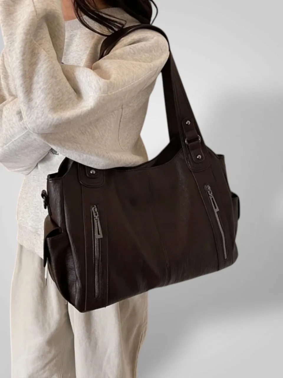 Norielle černá dámská kabelka shopper velká