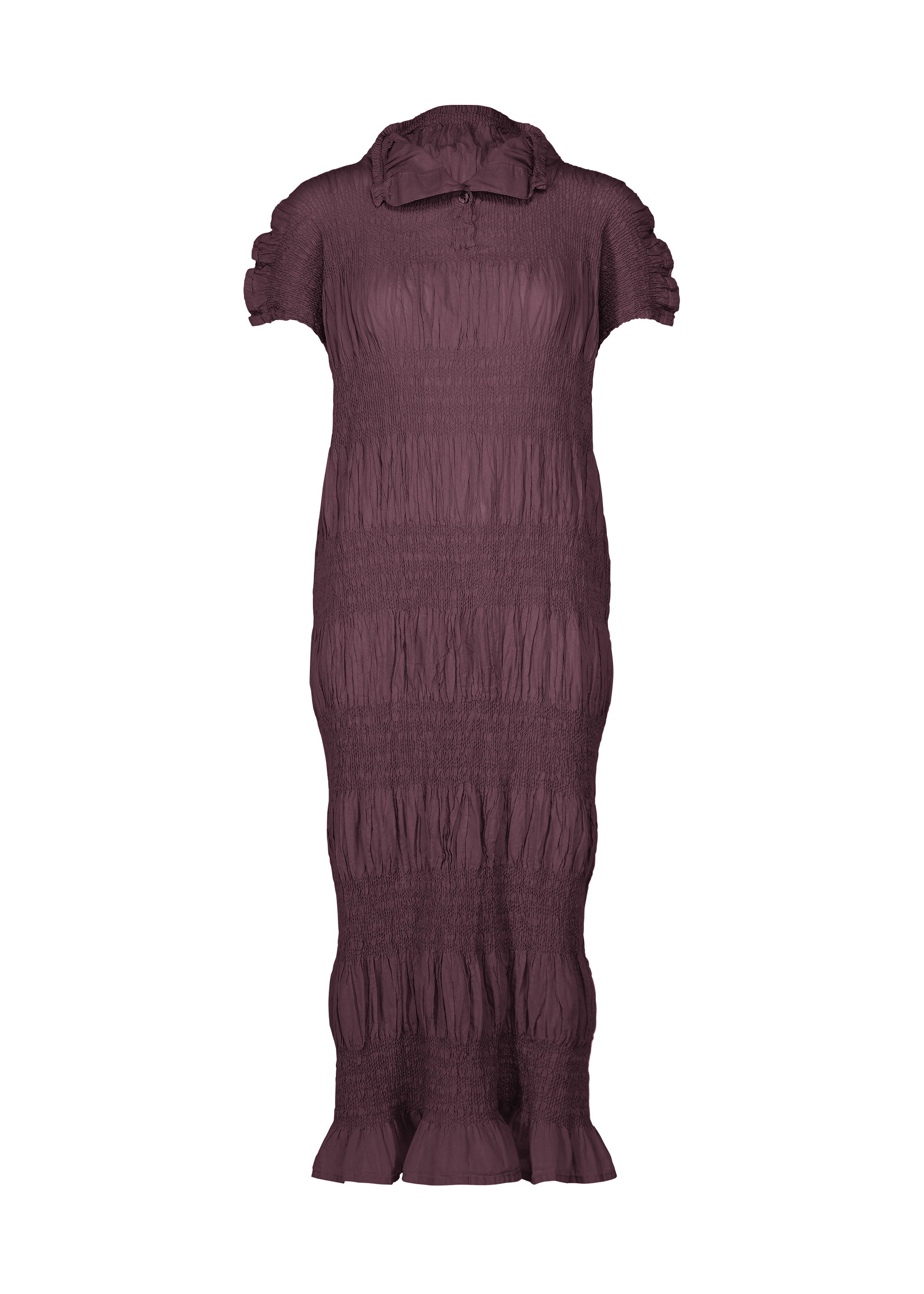 Issey Miyake Shrink Stripe košilové šaty černá