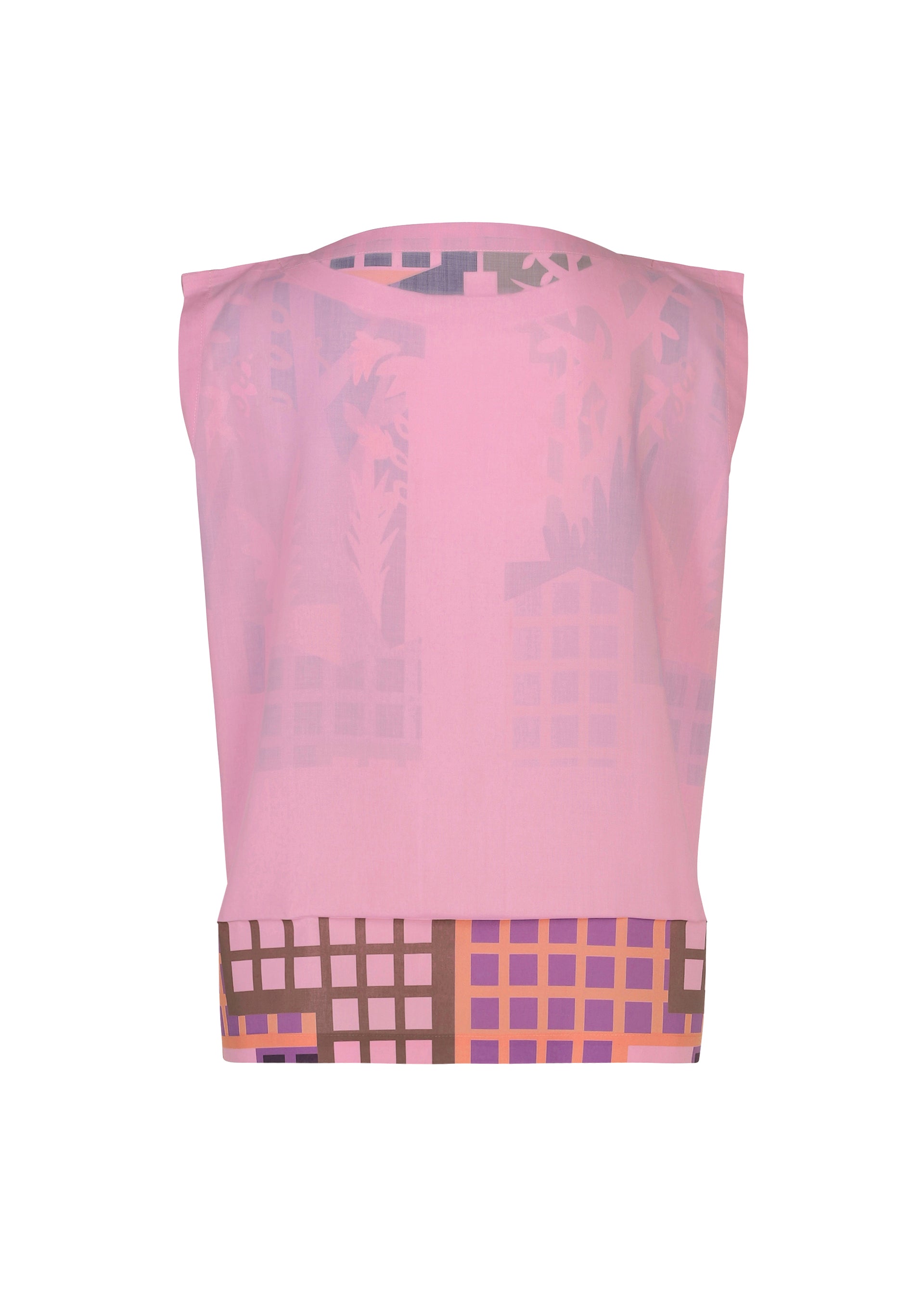 me Issey Miyake Building Print top bez rukávů