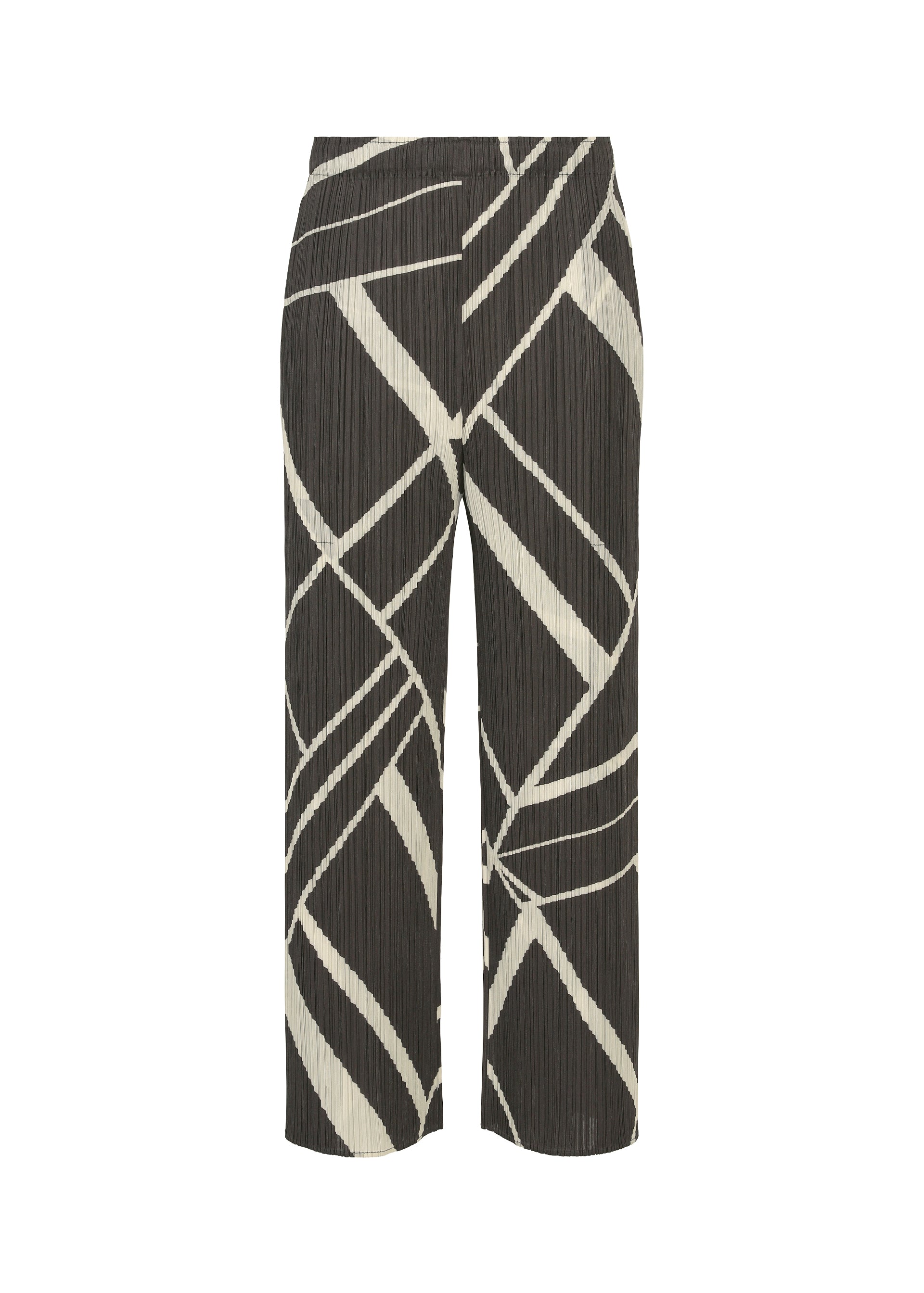Issey Miyake Fold Line kalhoty Off White rovné