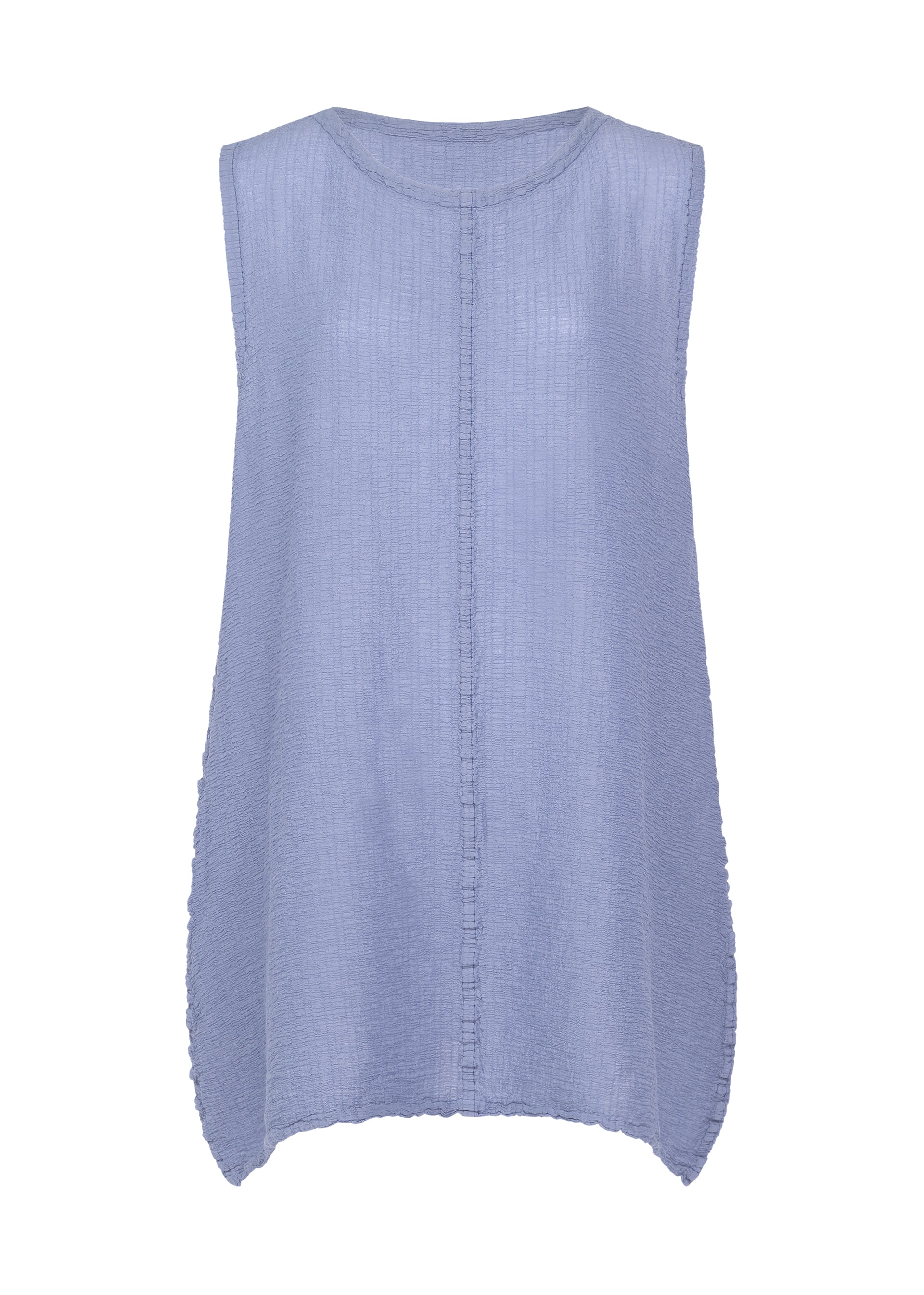 me Issey Miyake Polycotton Crepe tunika taupe bavlněná