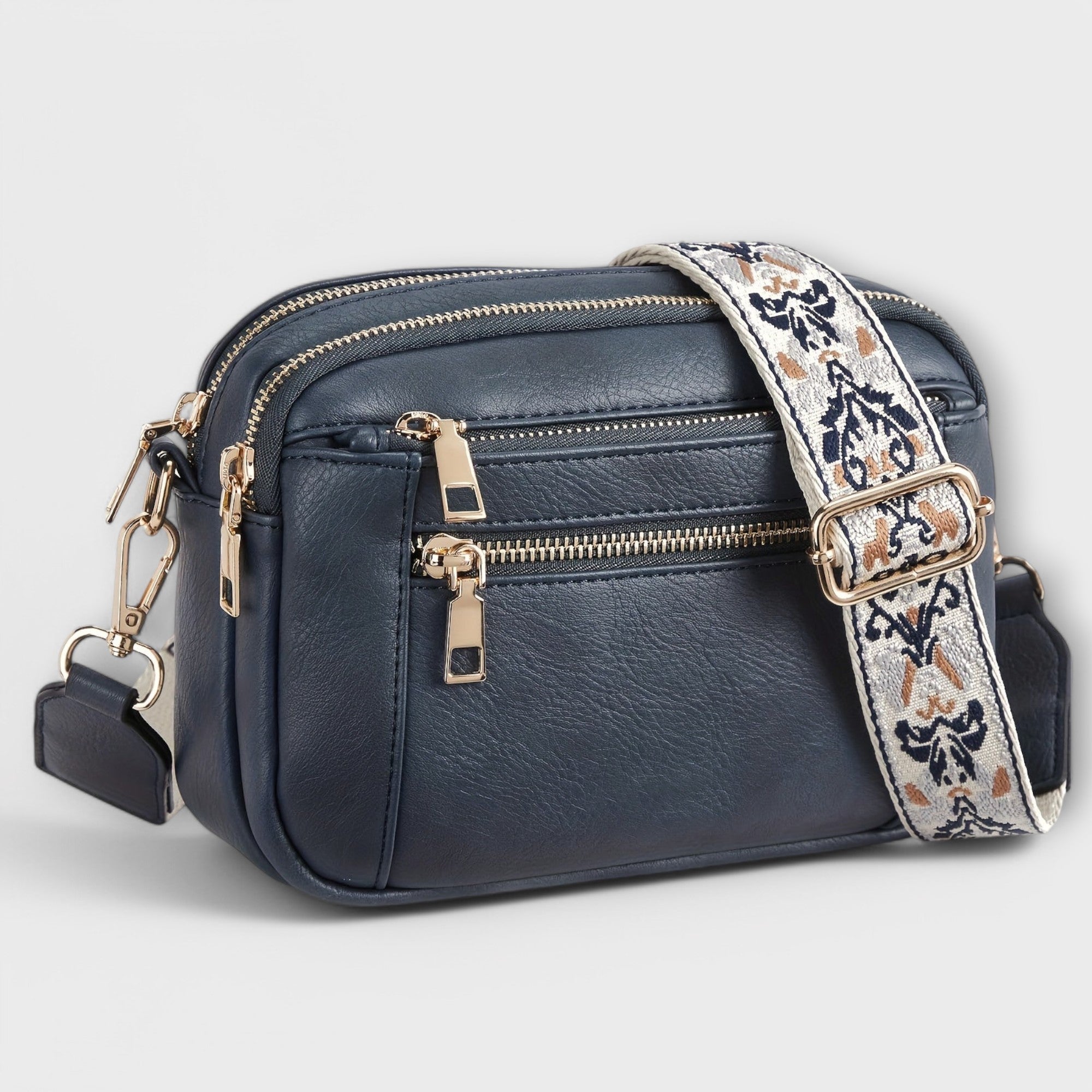 Norielle crossbody kabelka hnědá z koženky