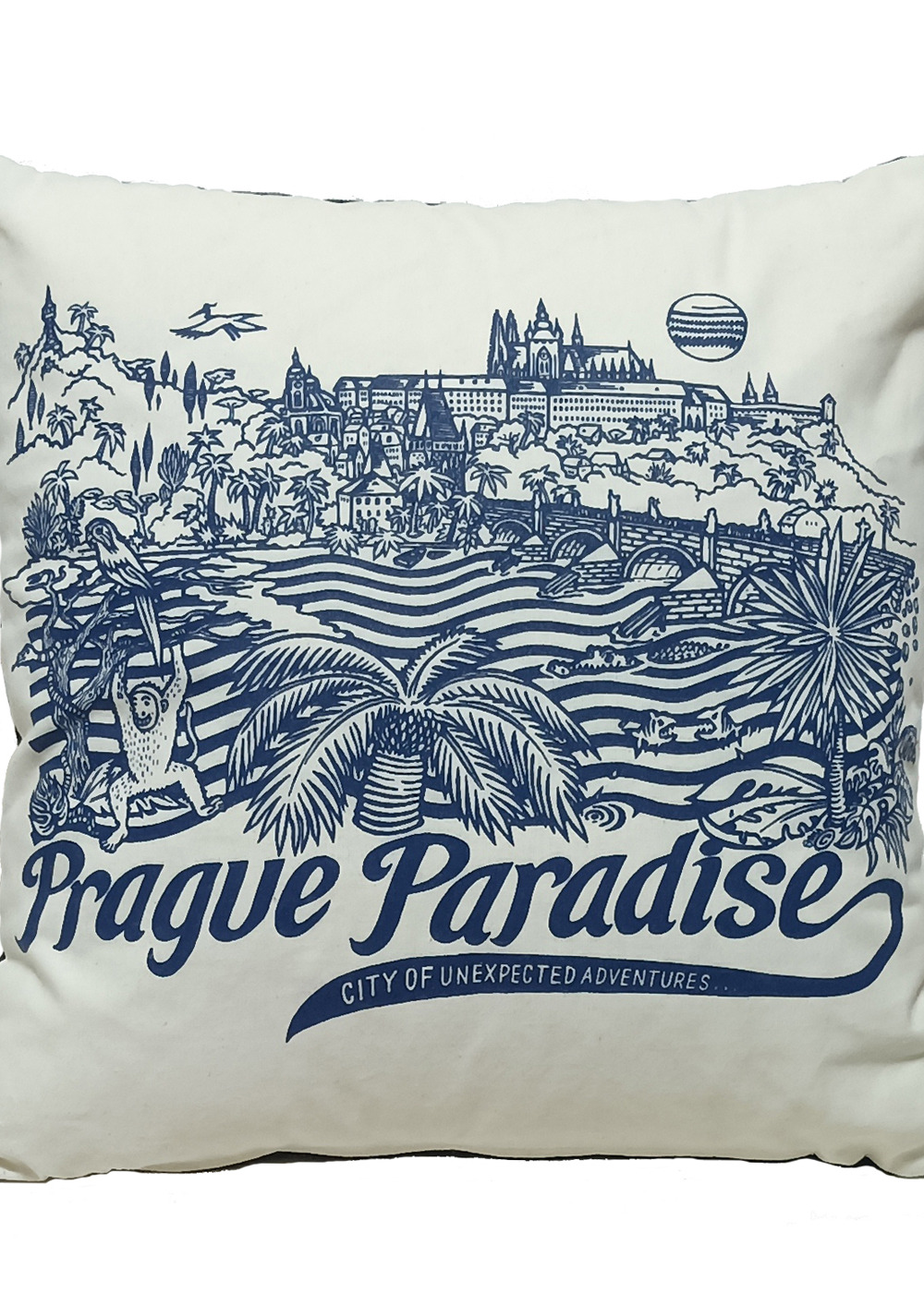 Alien DNA Prague Paradise polštář 40x40cm přírodní