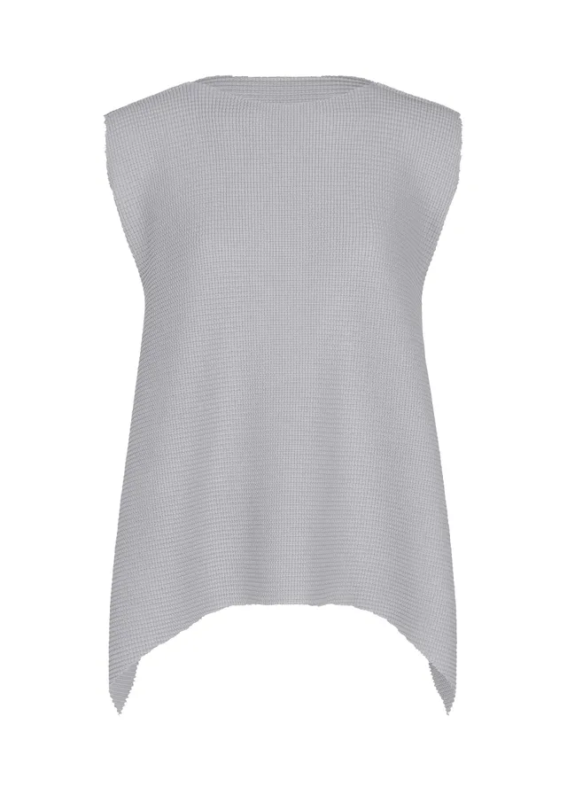 me Issey Miyake TOWER KNIT STRETCH PLEATS tílko šedé