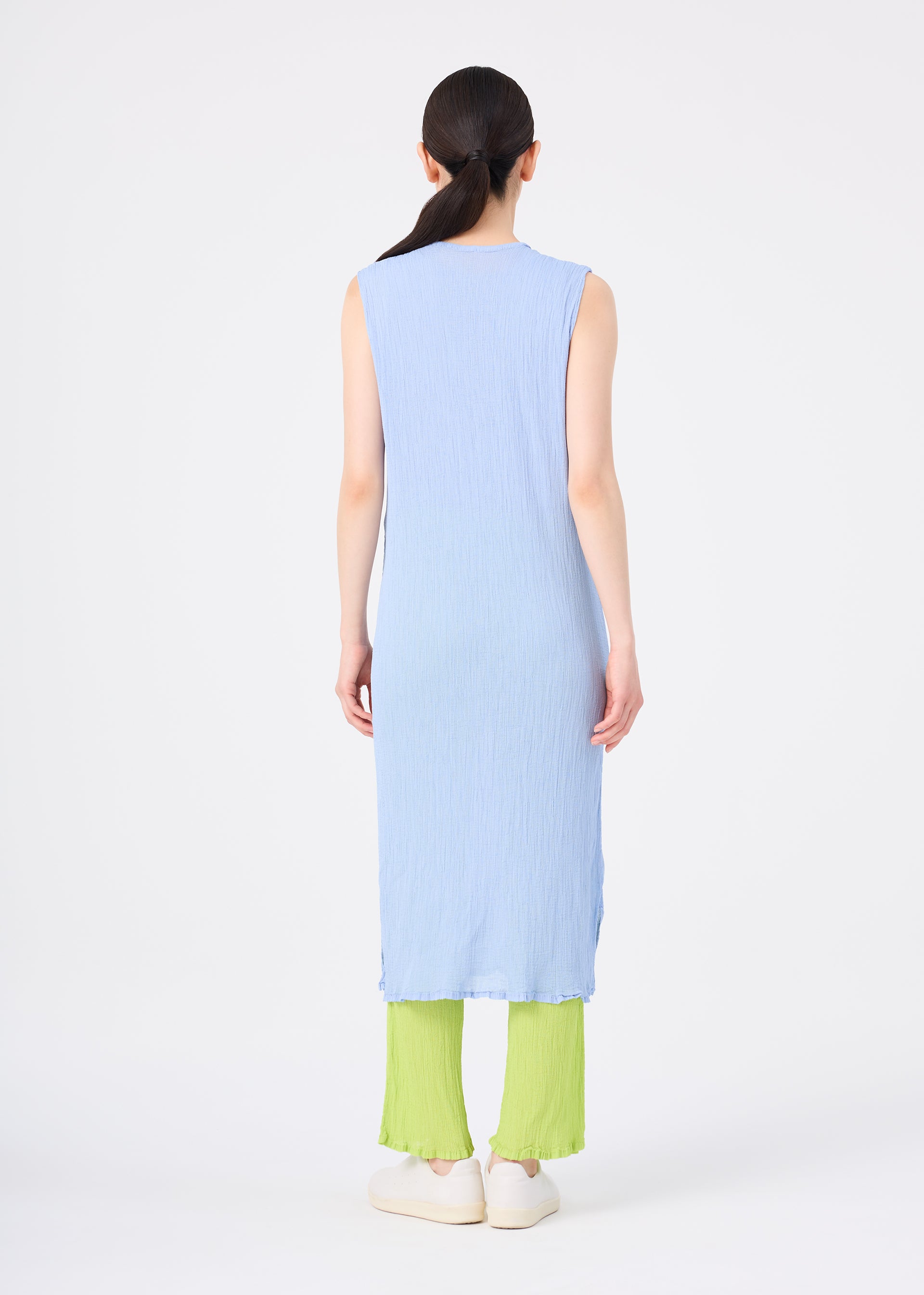 Issey Miyake See-Through Crepe Color šaty Black