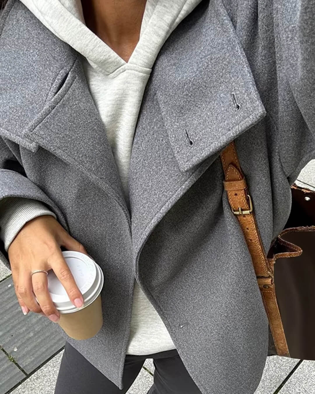 Norielle Wool-Style vlněná bunda černá