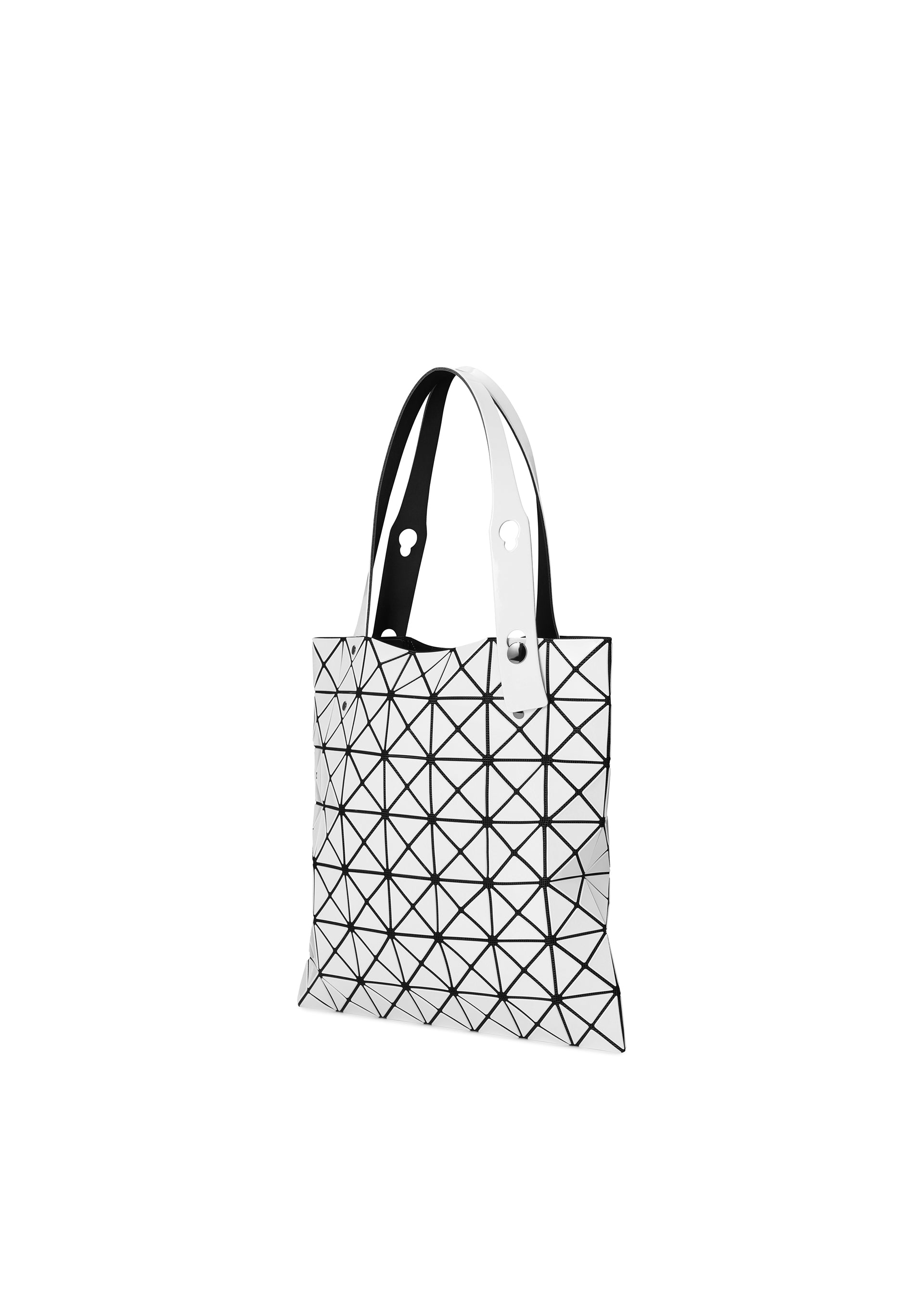 Issey Miyake Prism tote bílý geometrický