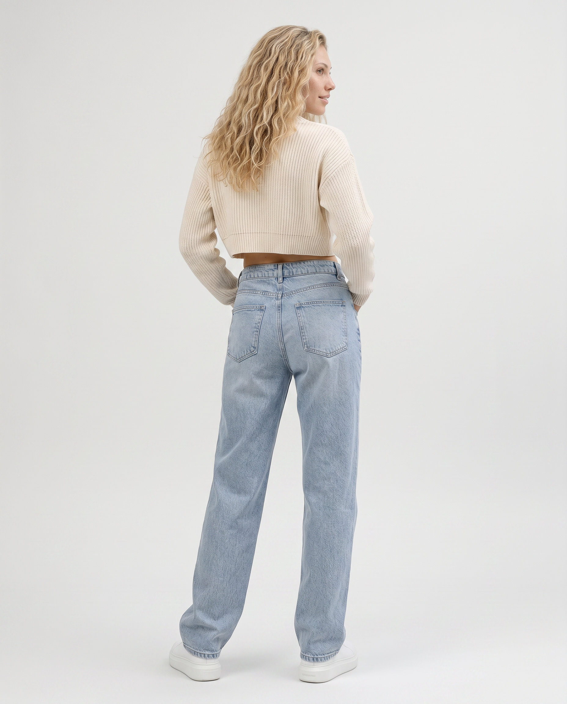 Norielle volné džíny wide leg světle modrá vysoký pas