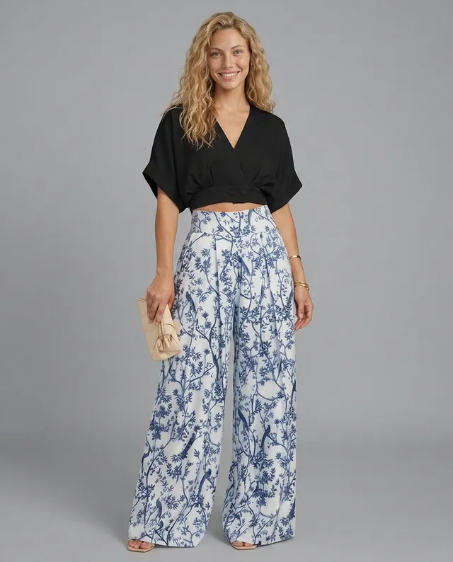 Norielle crop top s véčkem černý M