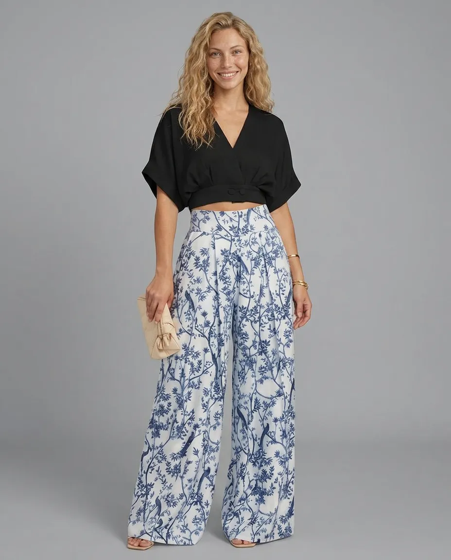 Norielle crop top s véčkem černý M