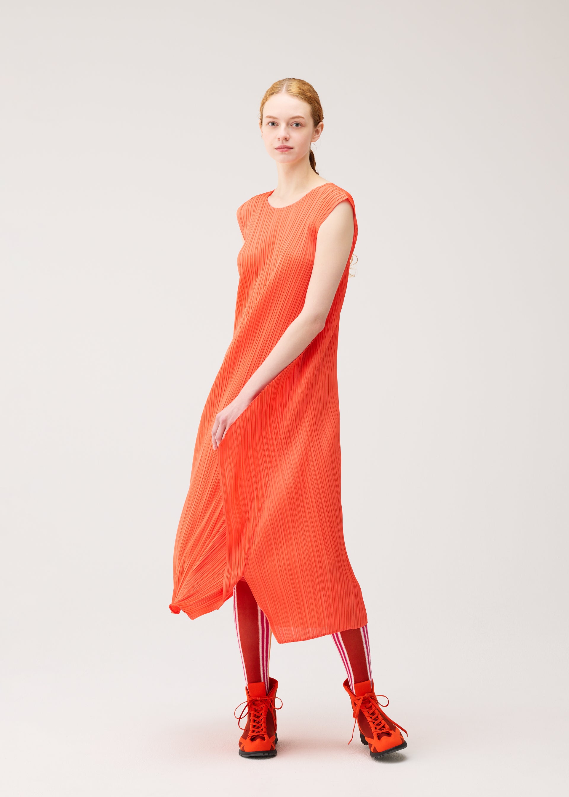 Issey Miyake Pleats Please Wow! ponožky orange