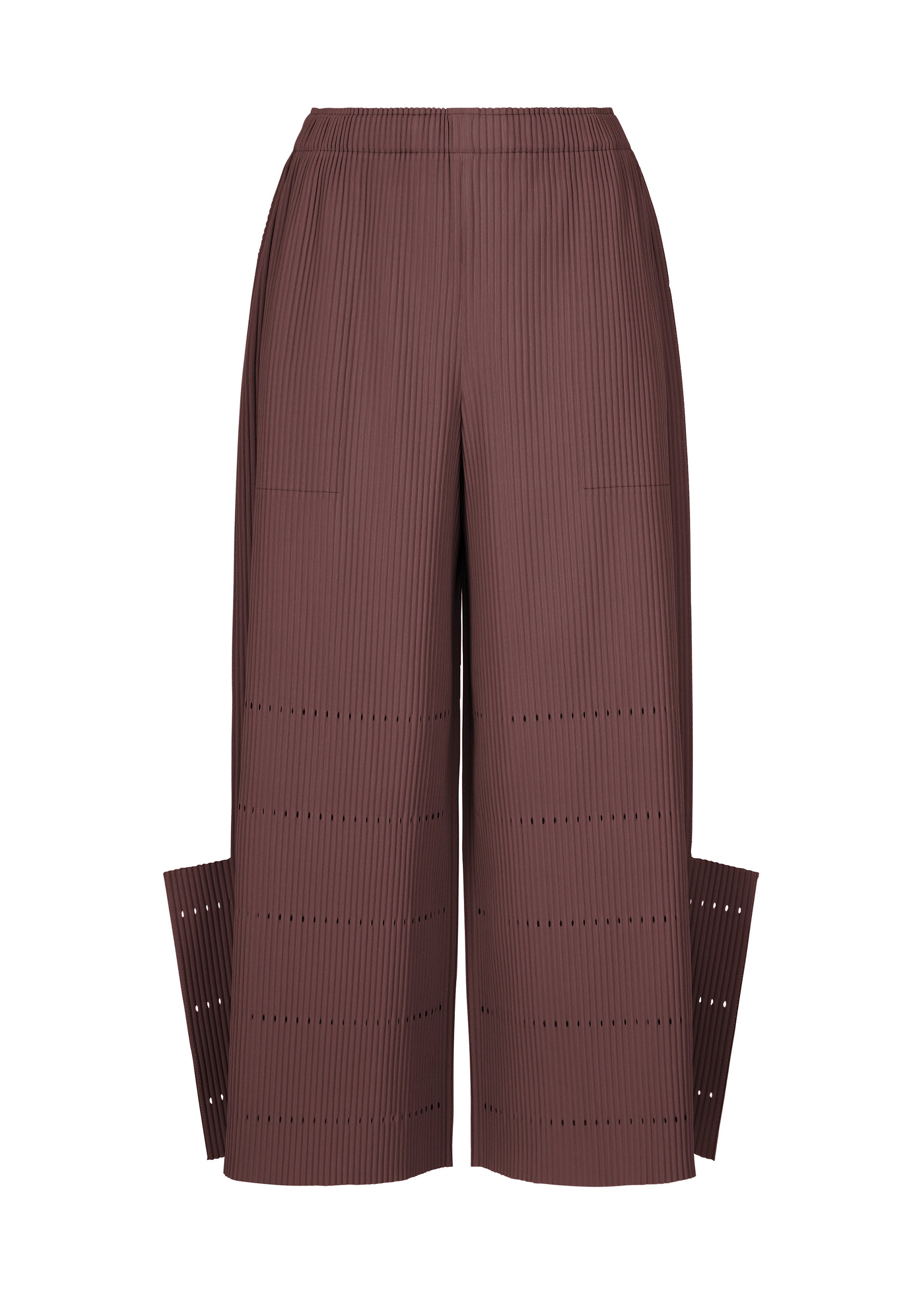 Issey Miyake Fine Knit Pleats Bottom 1 kalhoty Rose Pink široké