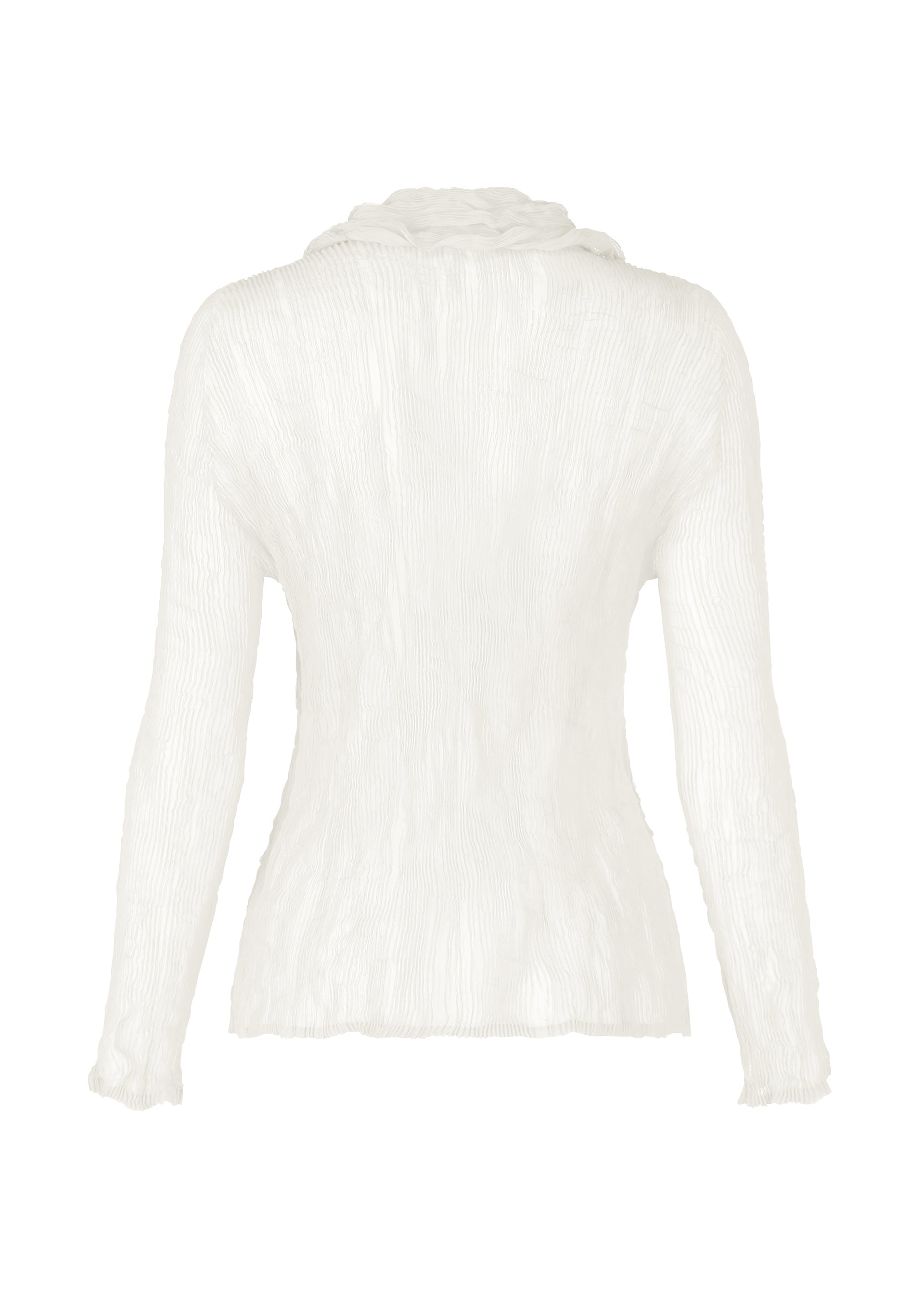 Issey Miyake Chiffon Twist BK/WT-66 kardigan white zip