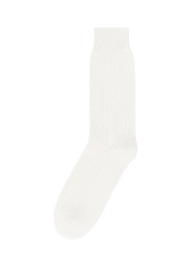 Homme Plissé Issey Miyake Stem Socks ponožky white pruhované