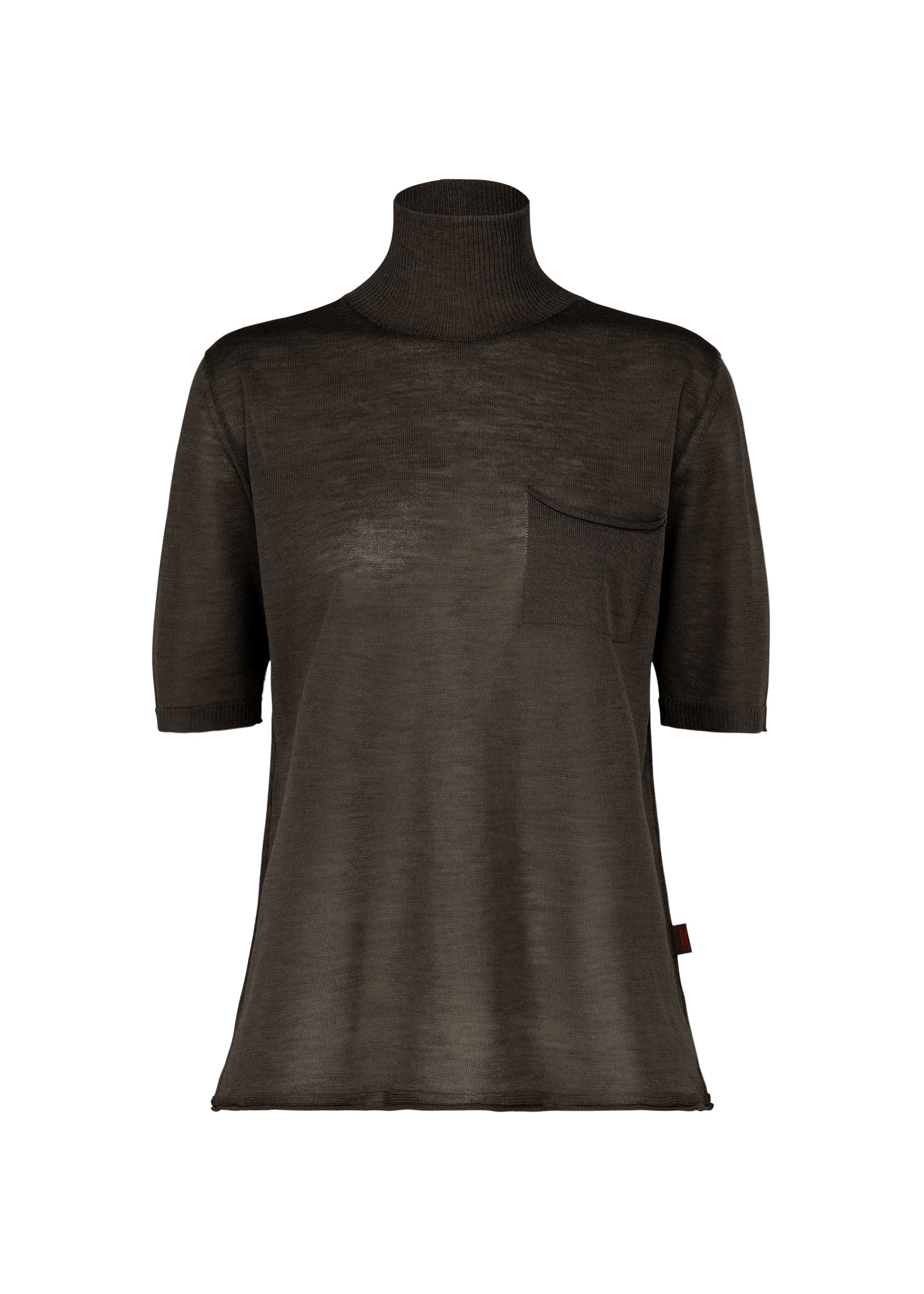 Issey Miyake Airy Pocket Layers pletený top písková lehký