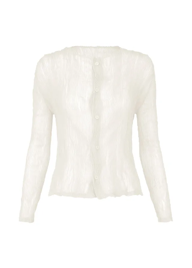 Issey Miyake Chiffon Twist BK/WT-68 kardigan černá průsvitný