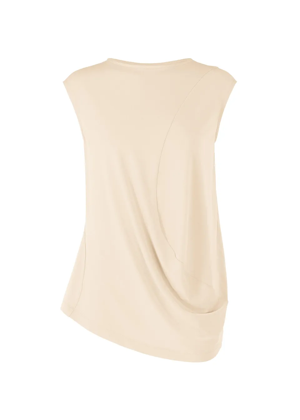 Issey Miyake Drape Jersey-68 top černý bez rukávů