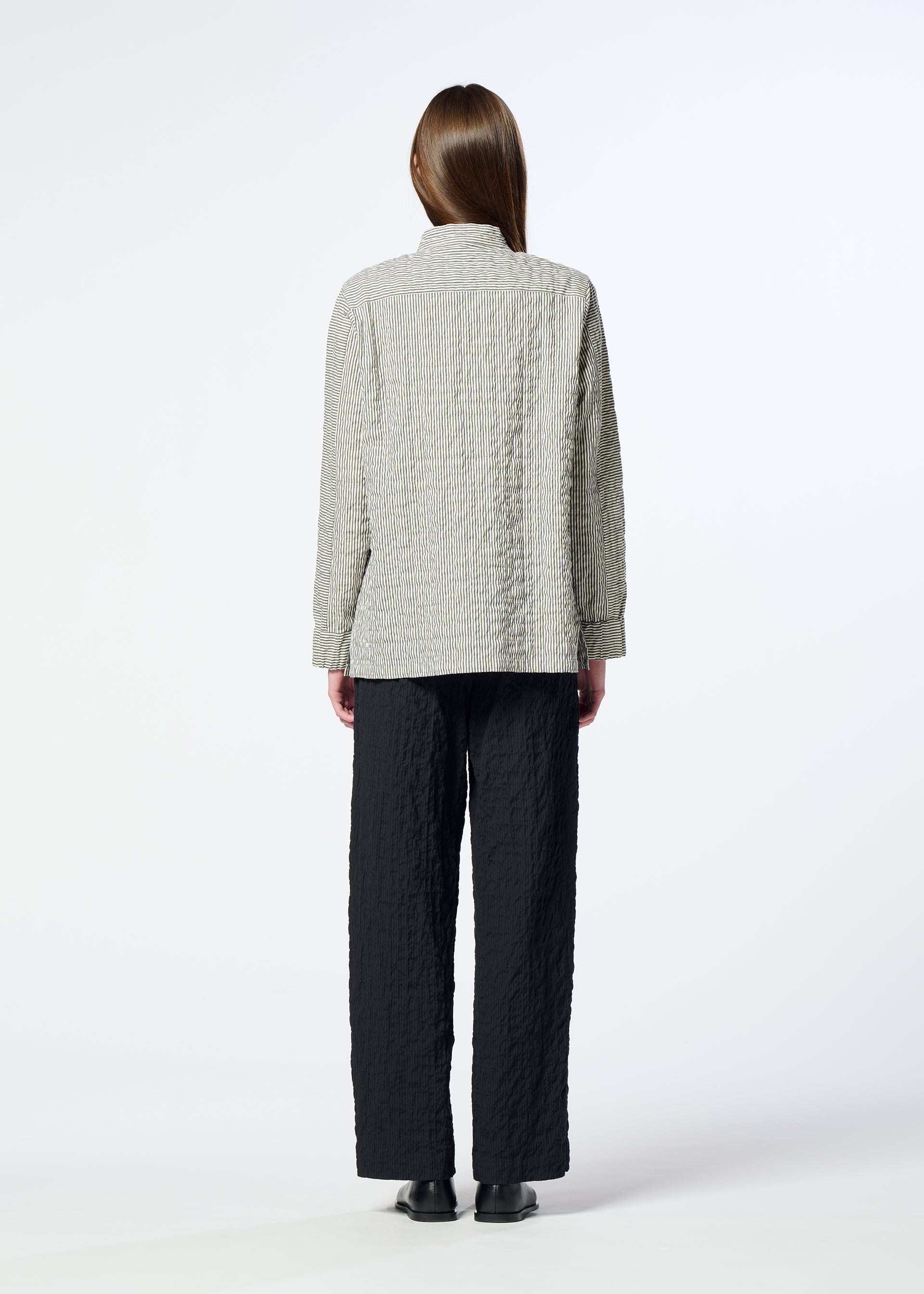 Issey Miyake Ripple Stripe kalhoty bílé vel. 2