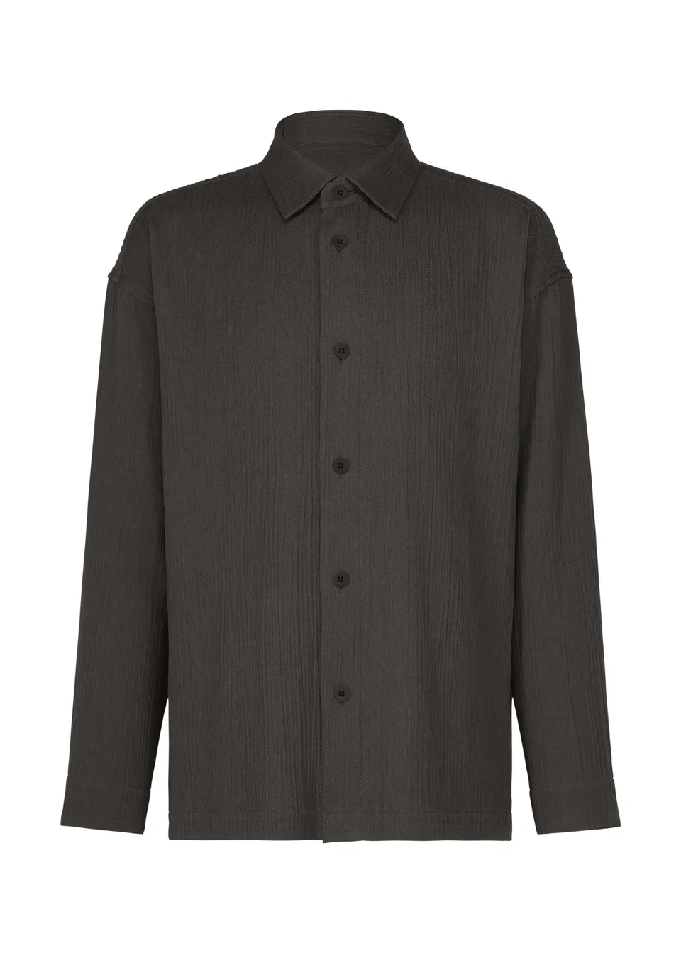 Issey Miyake IM Men Double Weave košile šedá bavlna