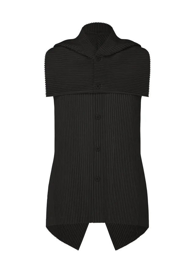 Issey Miyake Tailored Pleats 3 pánská vesta black skladová