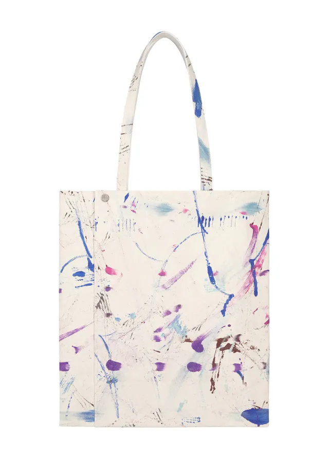 Issey Miyake Good Goods Good Printer's Bag Daikanyama tote fialová s potiskem