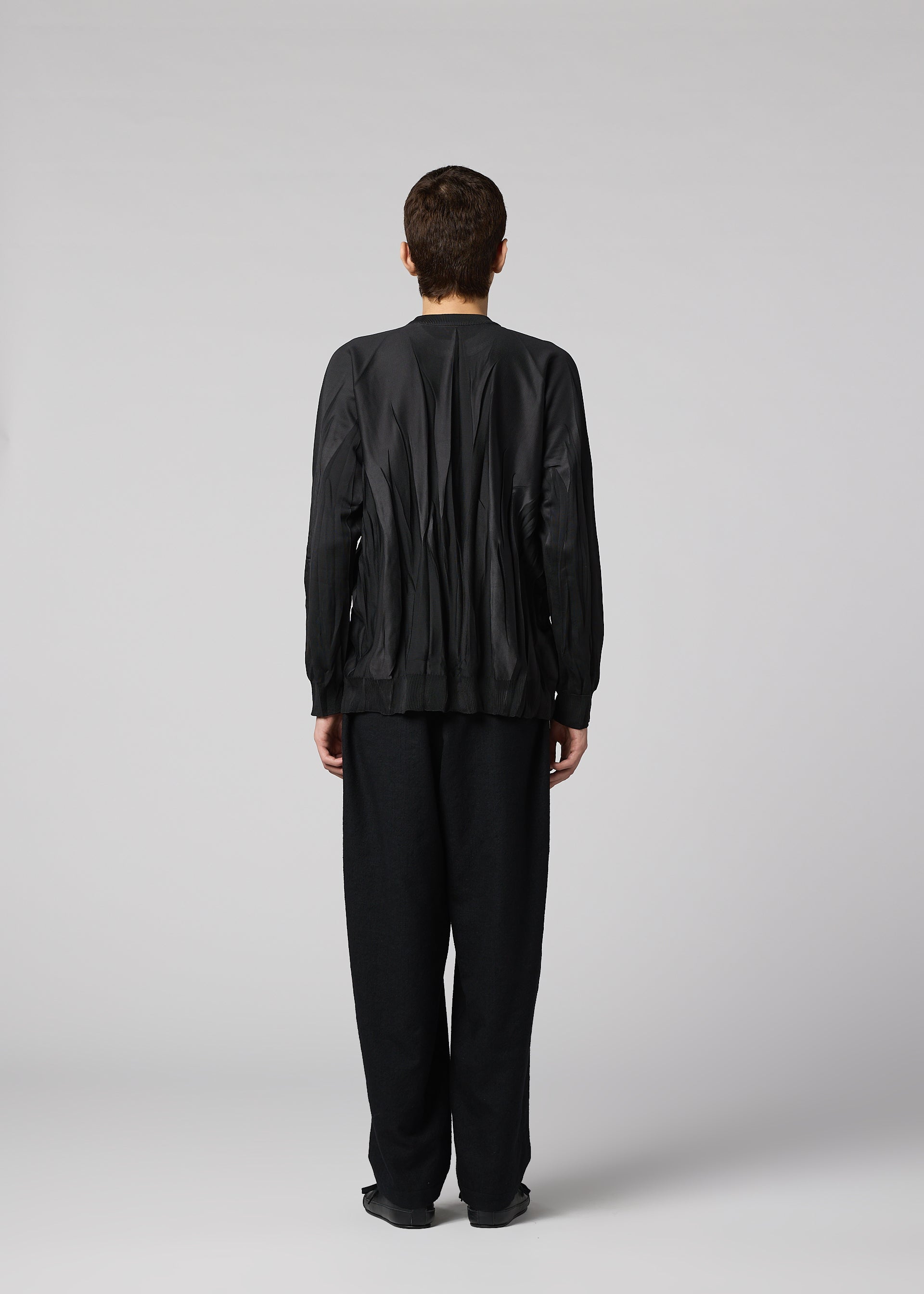 Issey Miyake Ripple Knit svetr černá vel. 3 bezešvý