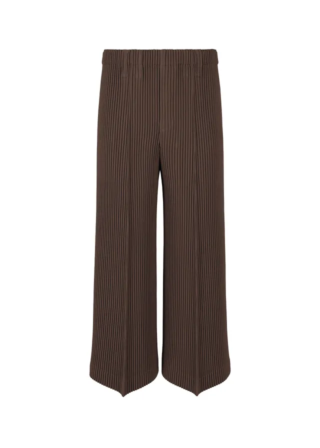 Issey Miyake Kersey Pleats zkrácené kalhoty hnědé vel. 2