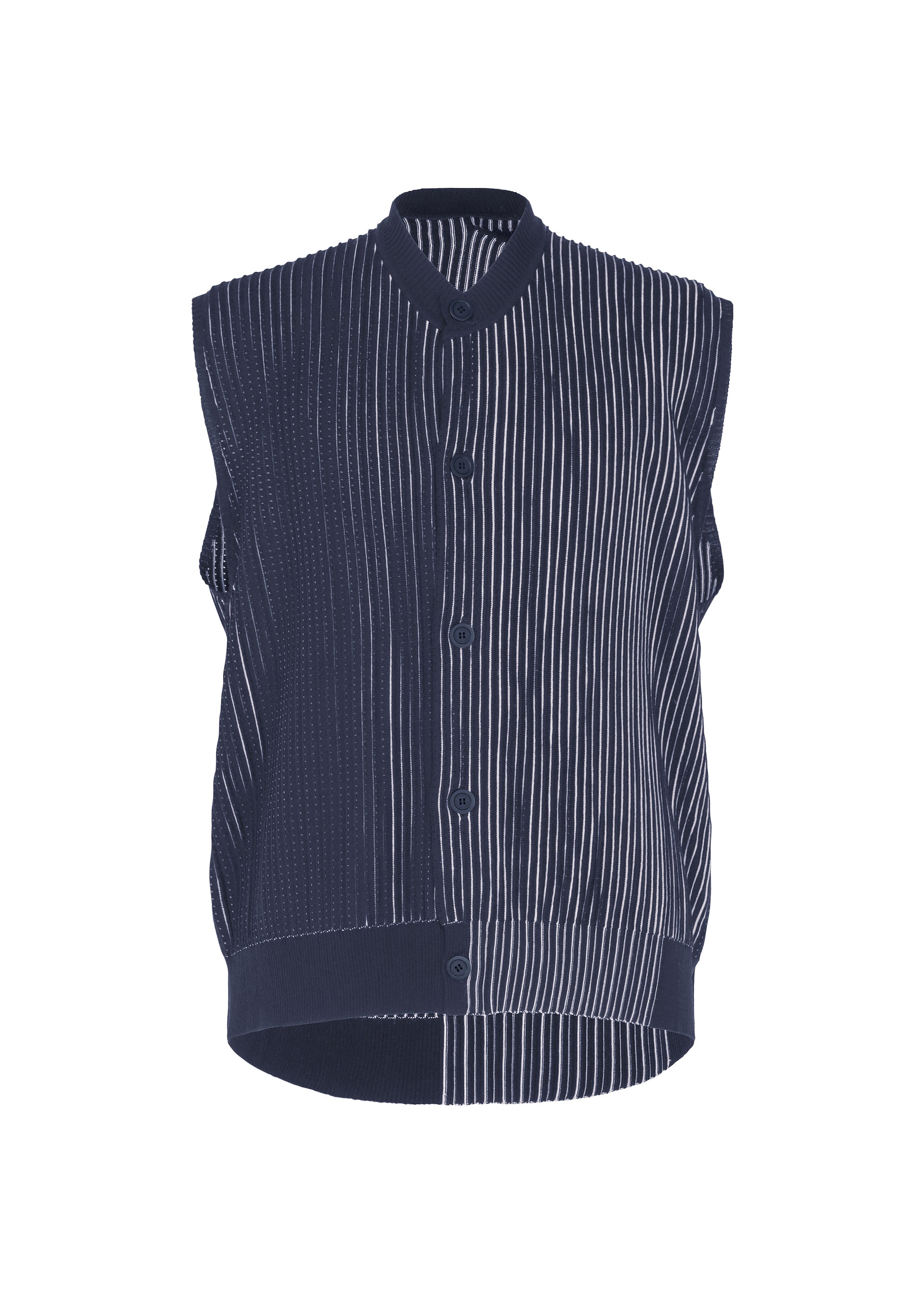Issey Miyake Homme Plissé In The Shadow Knit vesta černá pletená