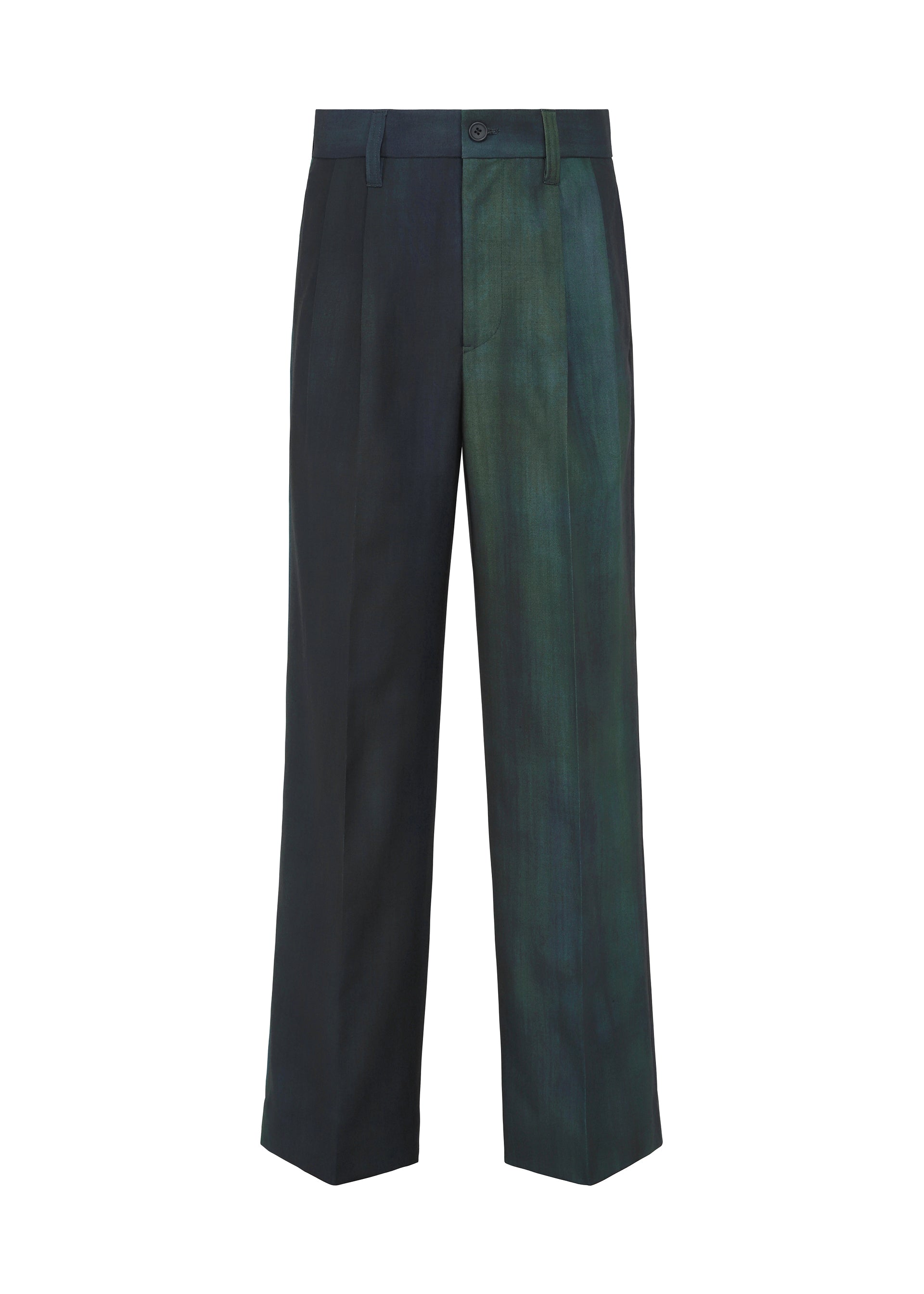 Issey Miyake Gradation Wool vlněné kalhoty s pukem černé