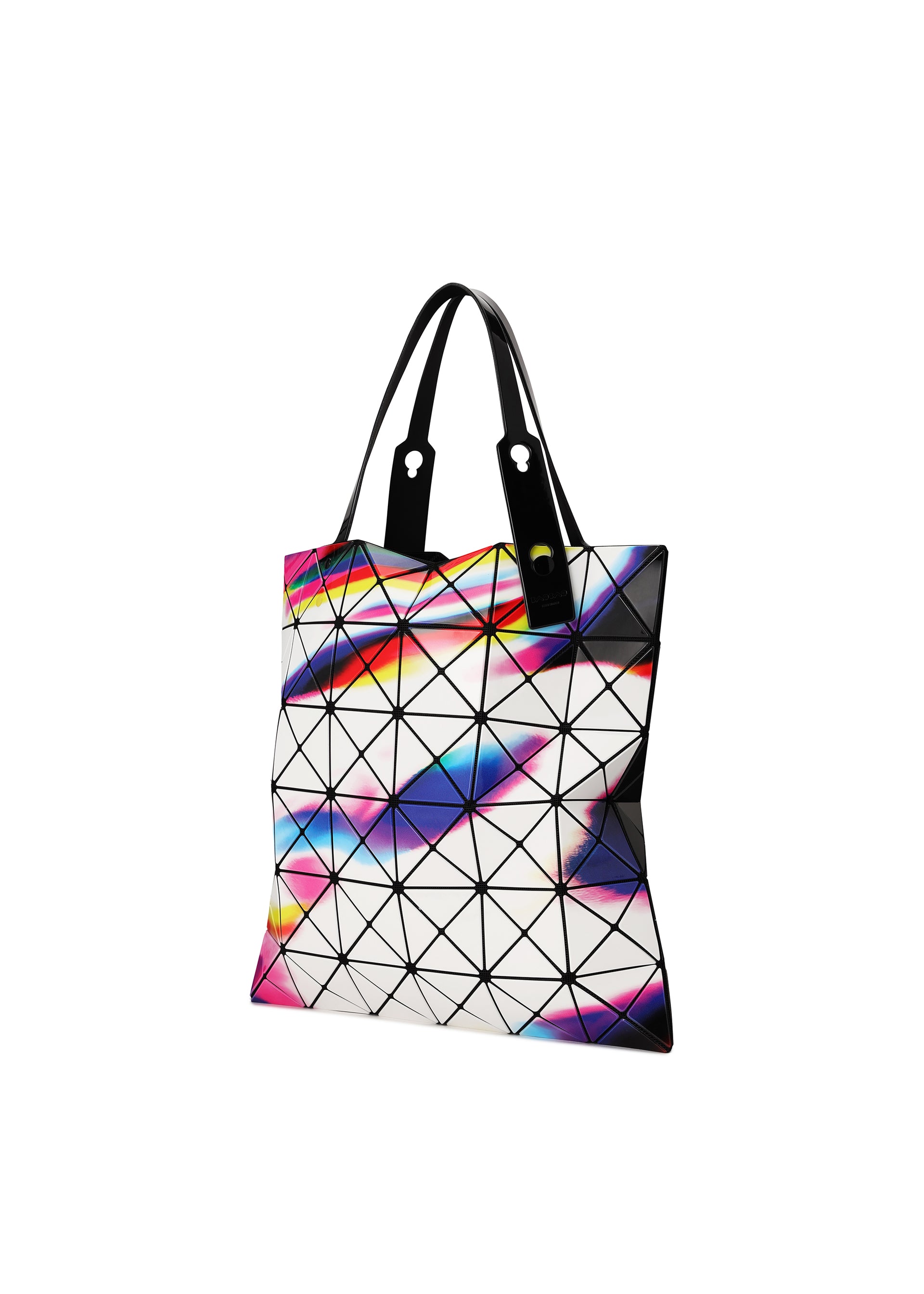 Issey Miyake Warp tote kabelka bílá s potiskem