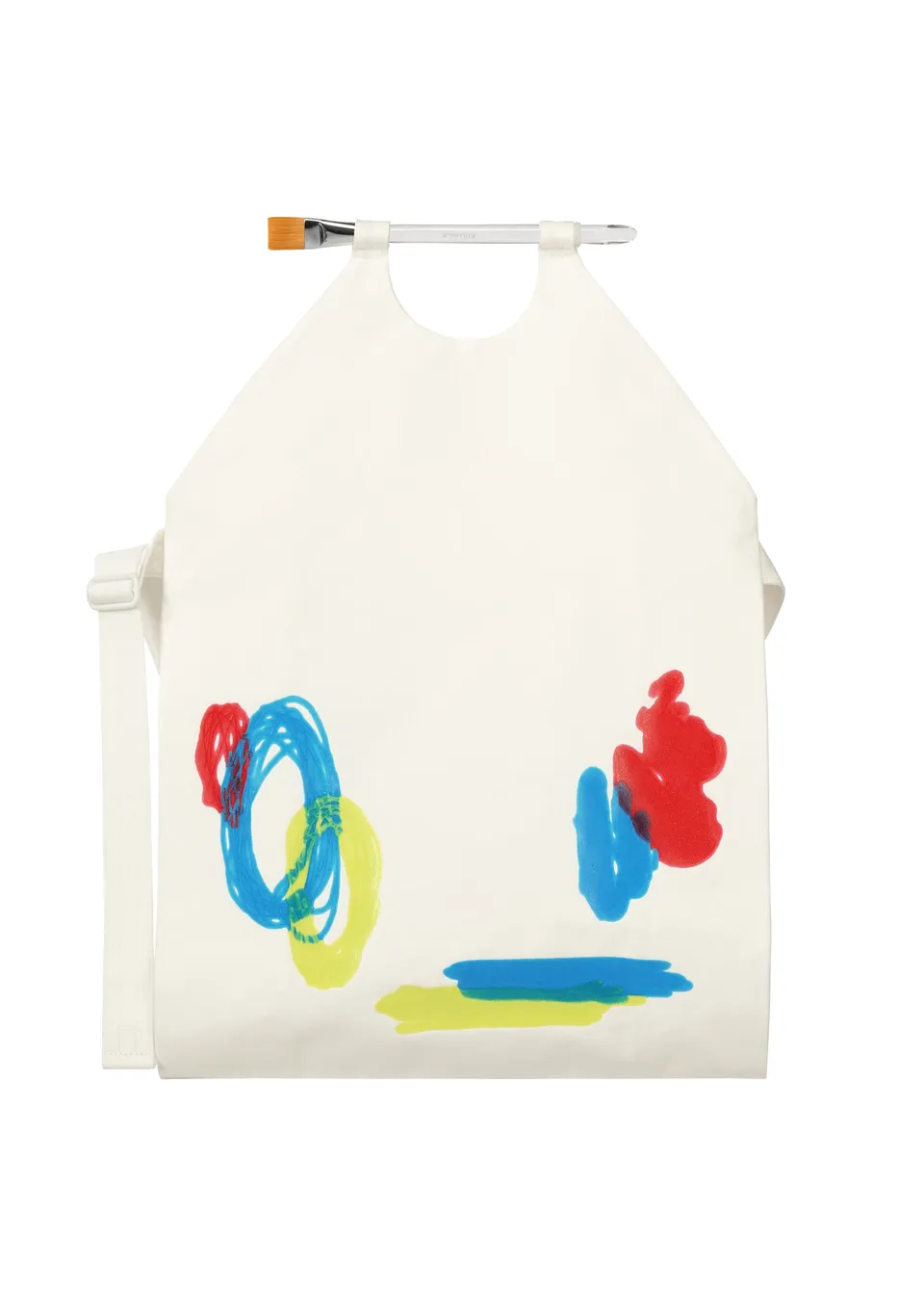 Homme Plissé Doodle Canvas Satchel kabelka bílá 2v1