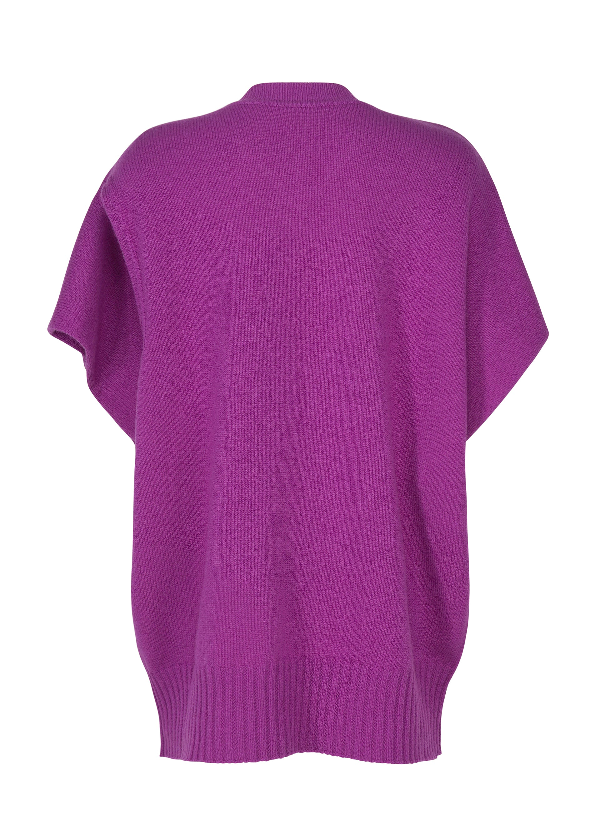 Issey Miyake O Knit vesta černá vlněná