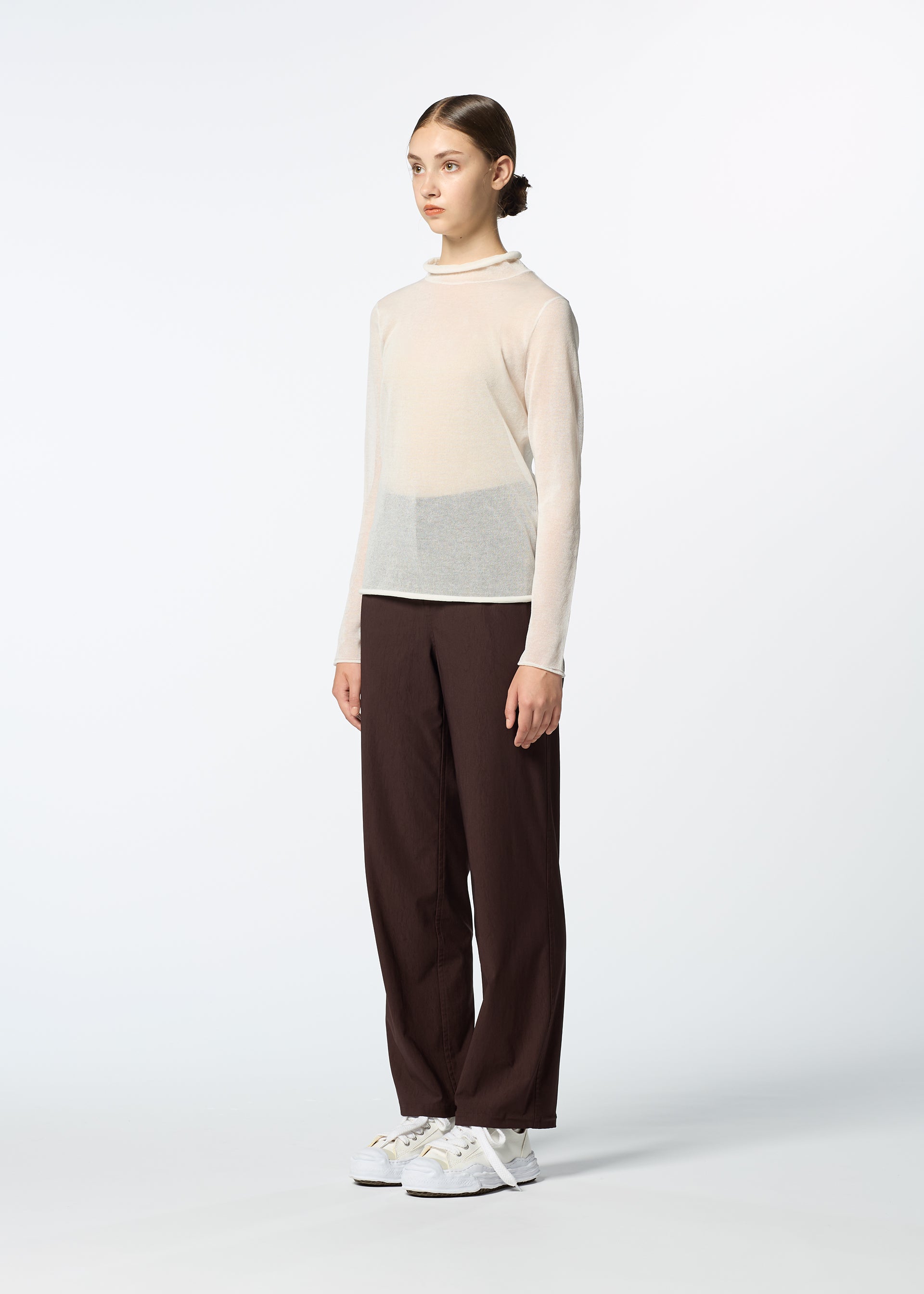 HaaT Issey Miyake Nylon Stretch kalhoty černé pružné