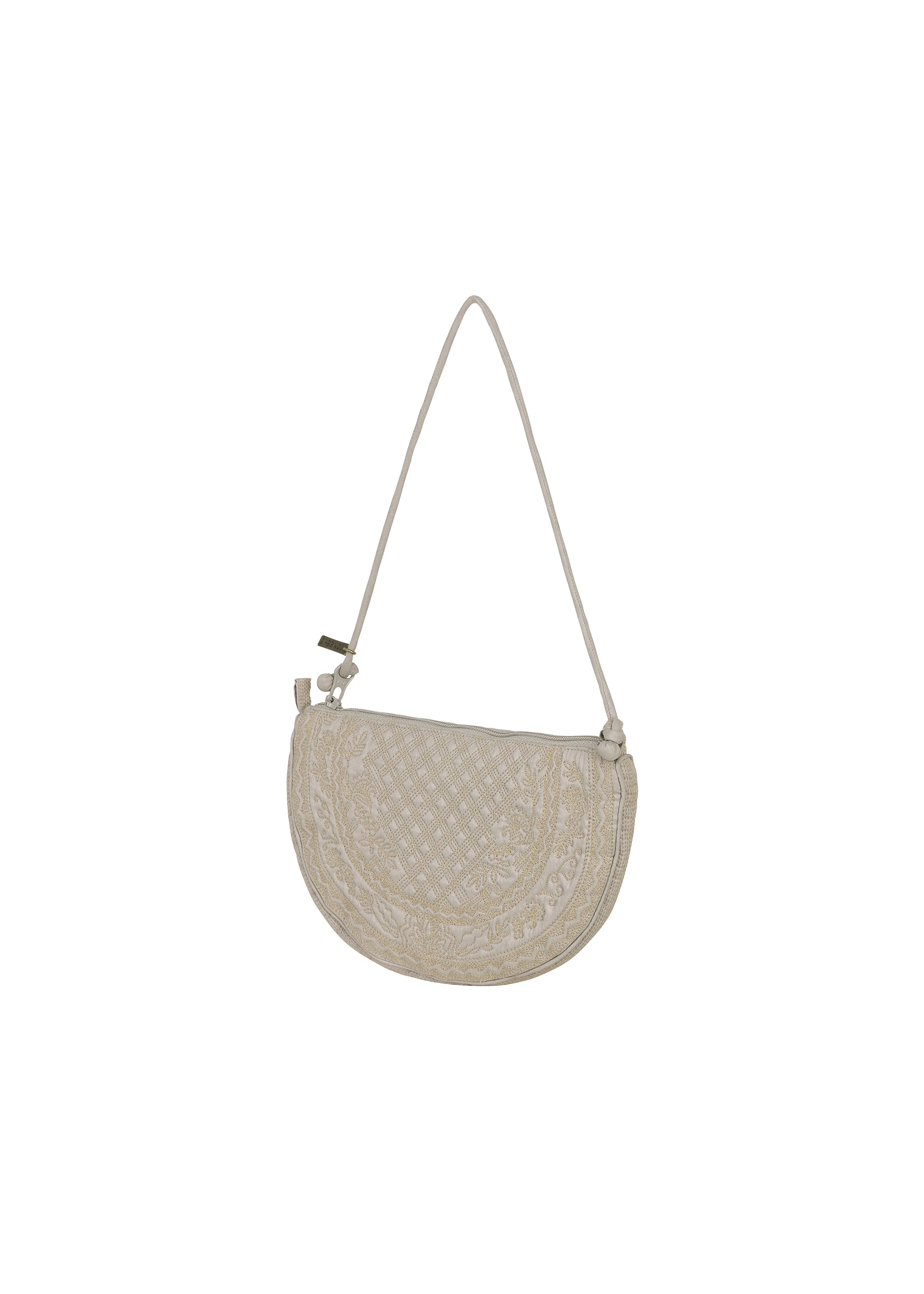 Issey Miyake HaaT Bloom Plaid Boston pouzdro šedé vyšívané