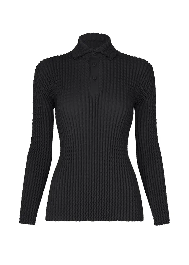 Issey Miyake Spongy BK-68 polo černé pletené vel. 2