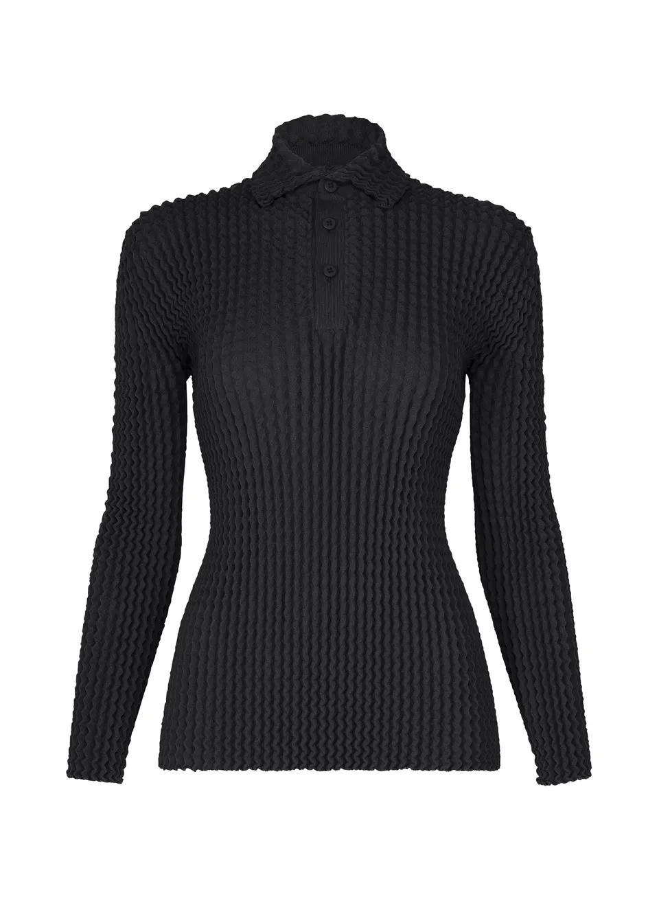 Issey Miyake Spongy BK-68 polo černé pletené vel. 2